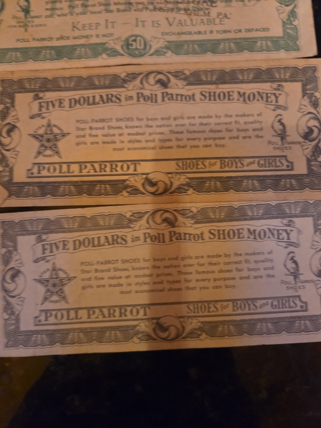 Poll Parrot Shoe Money Lot