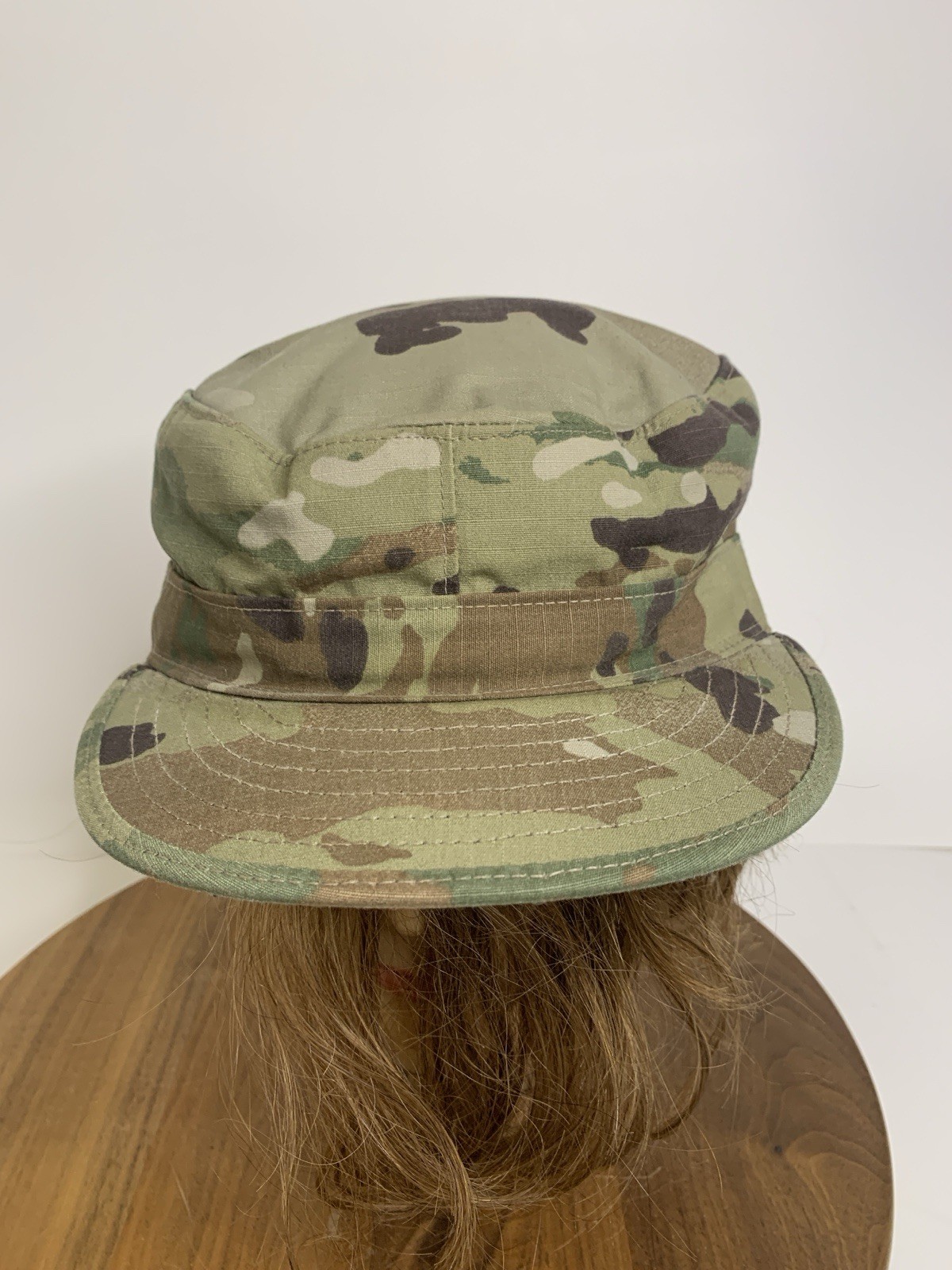 US Army Hat Cap Fitted Mens 7 3/8 Camo OCP Patrol Cap Ripstop Military Field