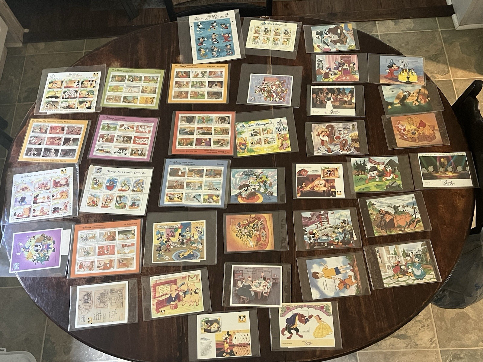 DISNEY ICS Collectors Stamps CERTIFICATE OF AUTHENTICITY (LOT - 37 Count)