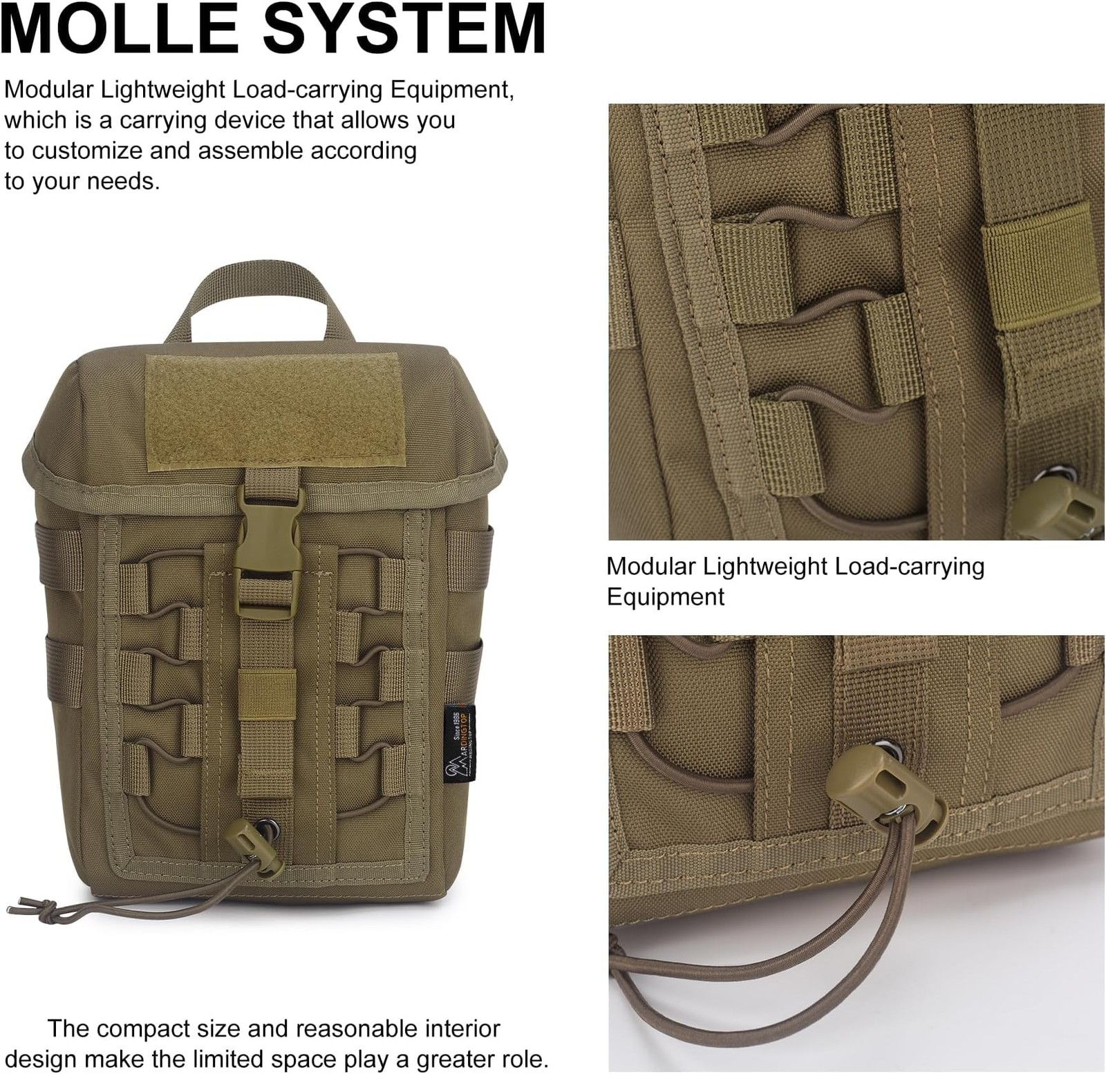 Mardingtop Molle Admin Pouch,EDC Pouch, Tactical Drawstring Pouch,Utility Pouch