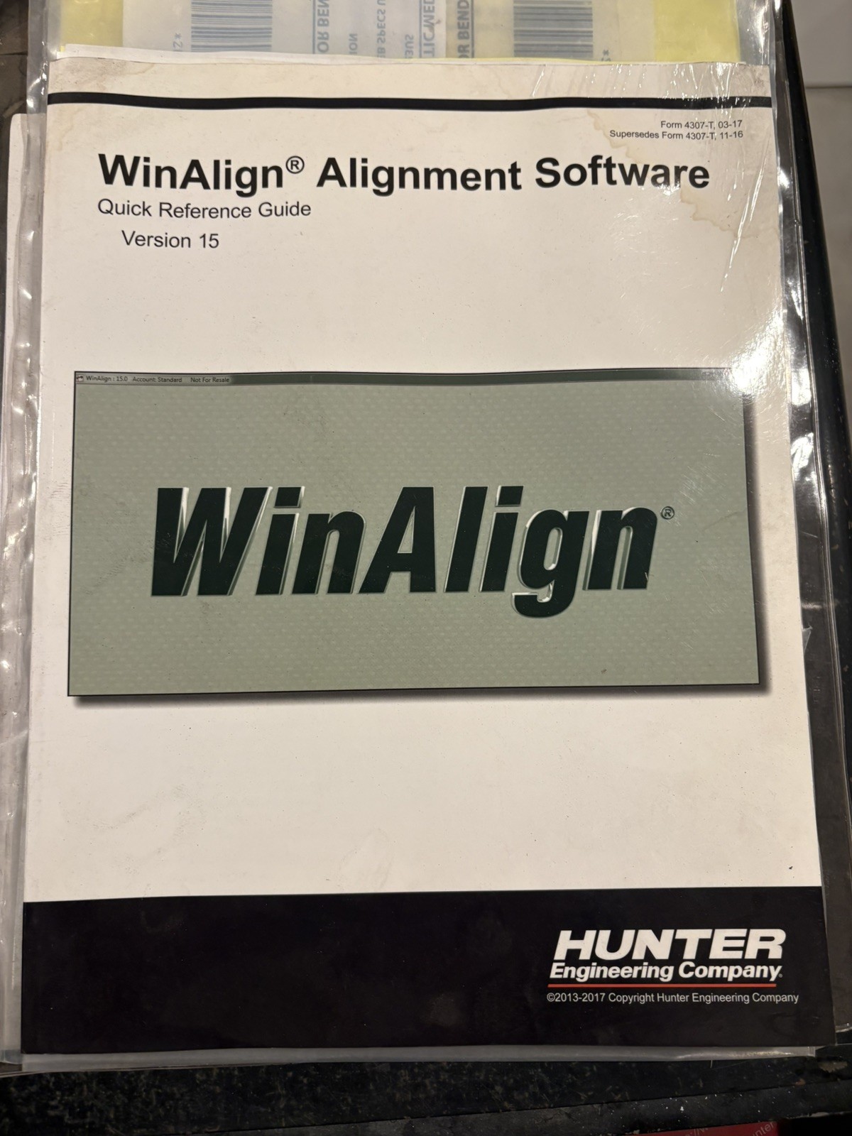 Hunter WinAlign 15.1.1 Software Disc Set Binder 2017-2018 Build 2980