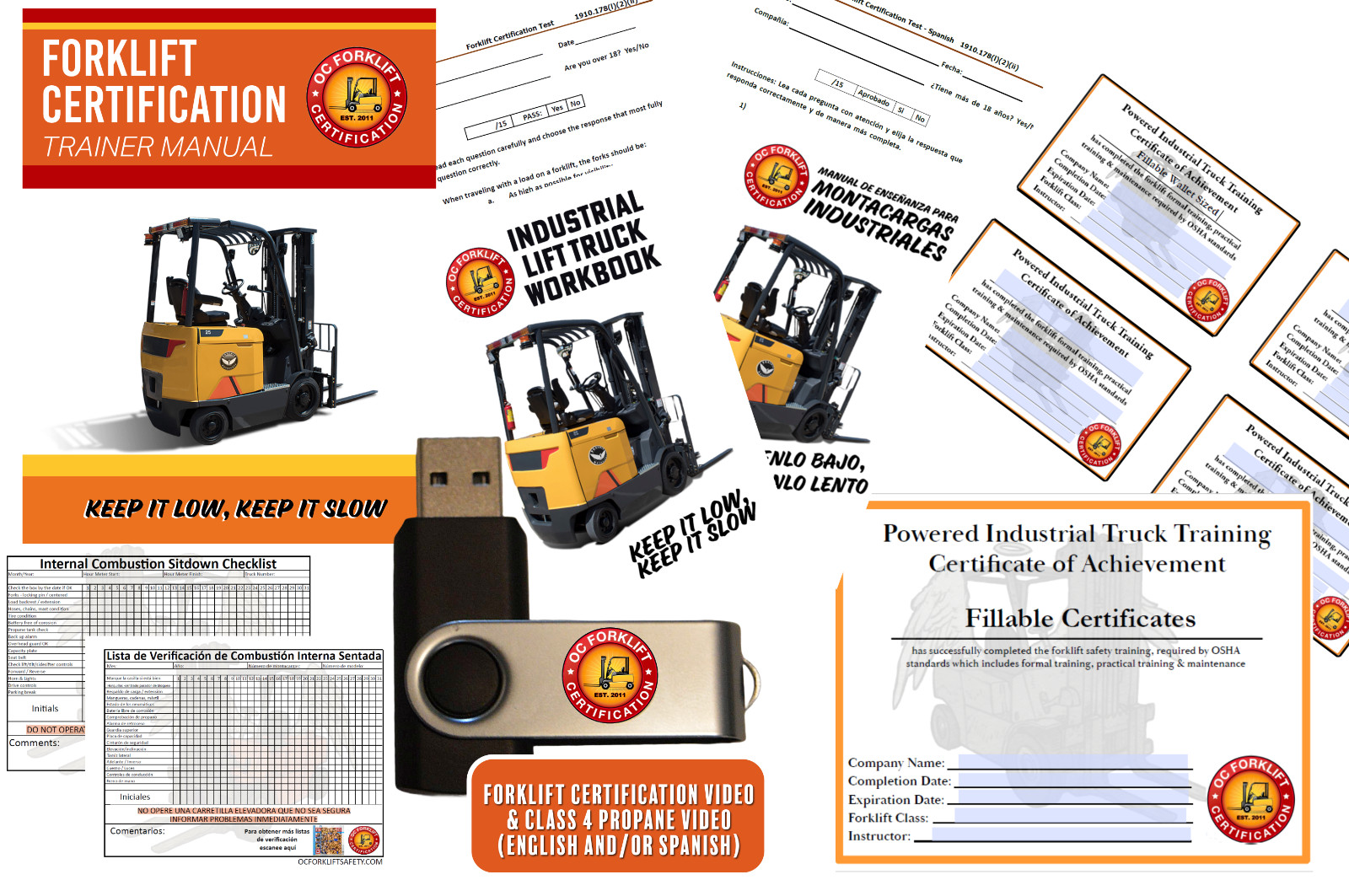 Complete Forklift Training Kit in English AND Spanish w/ BONUS Propane Video