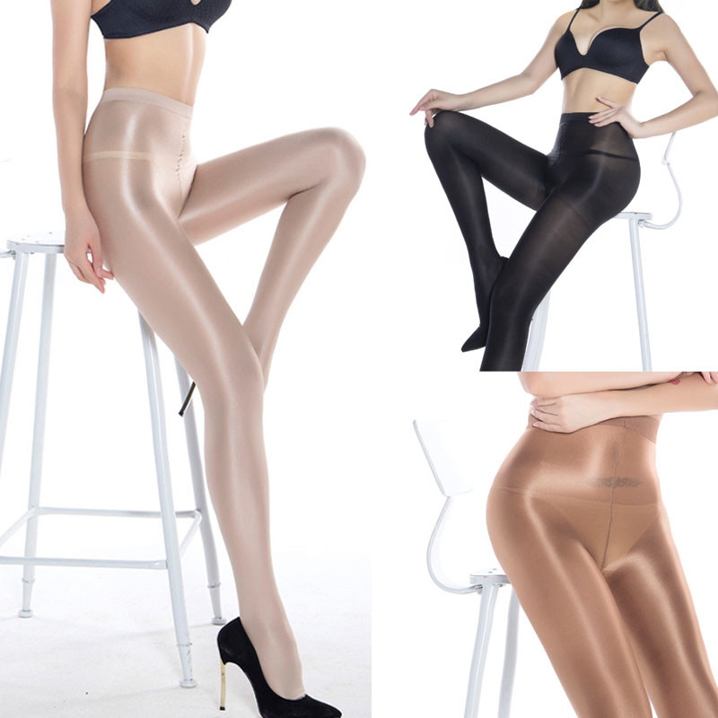 Fashion Women Sexy Sheer Oil Shiny Glossy Classic Pantyhose Tights Stocking