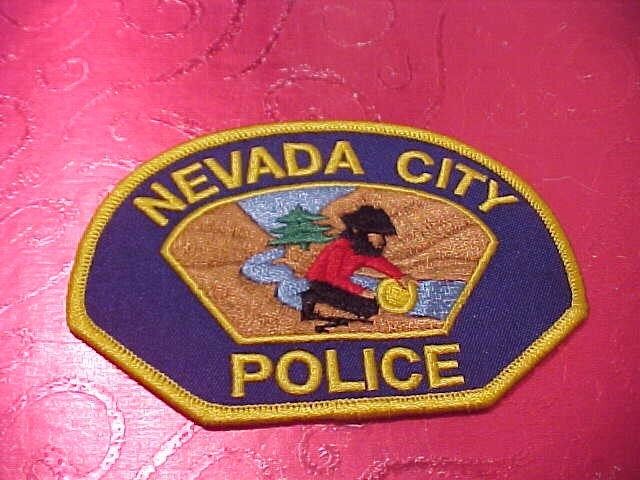 NEVADA CITY CALIFORNIA POLICE PATCH SHOULDER SIZE UNUSED NOT A BADGE