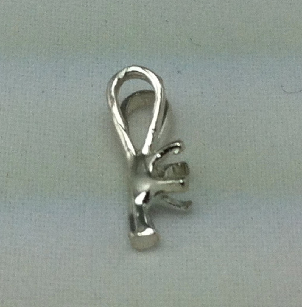 St Silver w/3mm Accent Bail For Soldering Custom Work