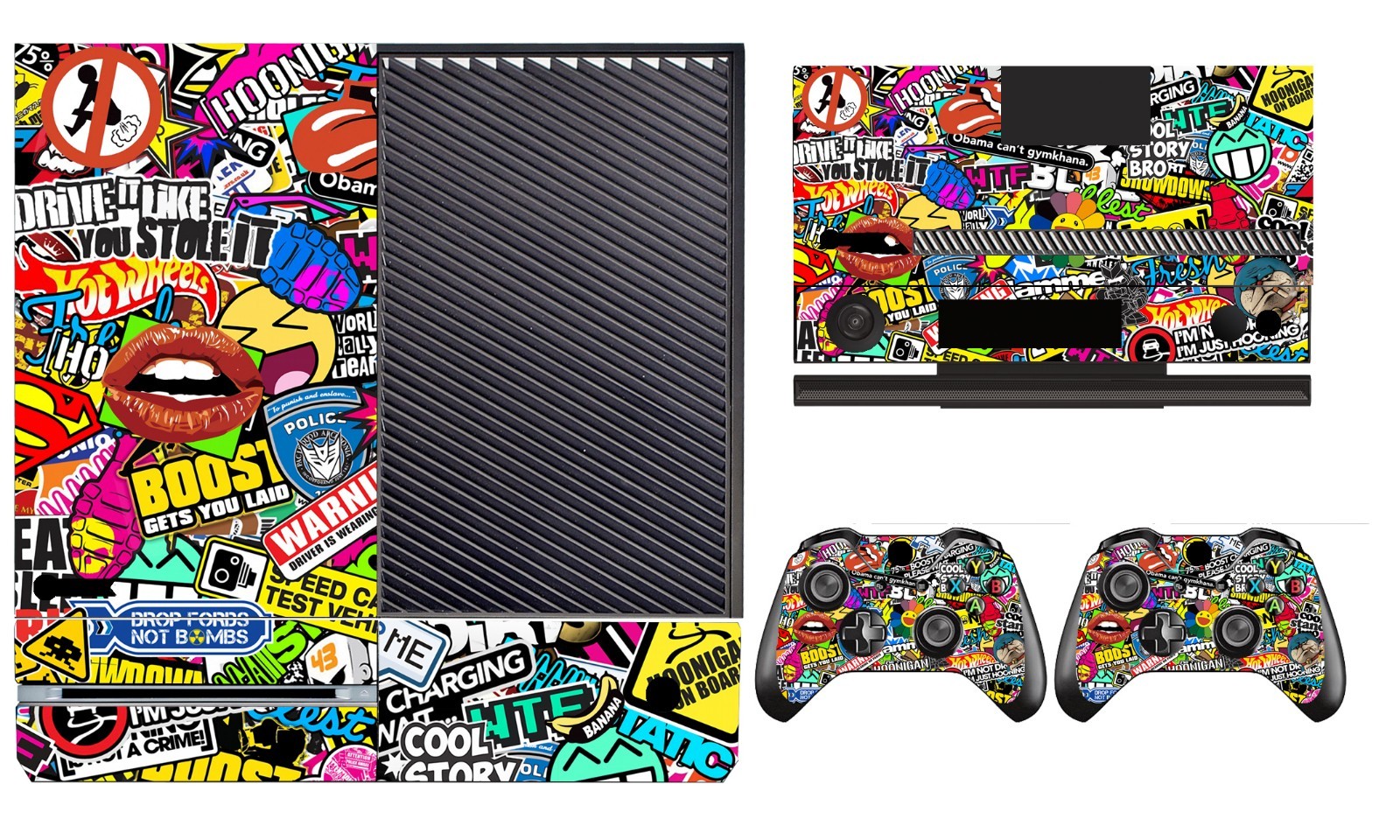 Bombing N262 Vinyl Cover Skin Sticker for Xbox One & Kinect & 2 controller skins