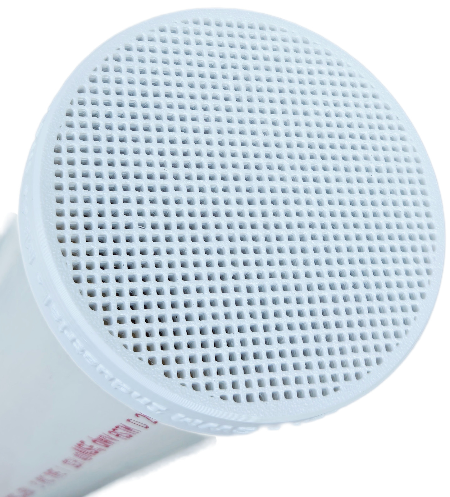 4" PVC Pipe End Cap with Integral Screen for Socket Fit on 4-1/2" OD Pipe