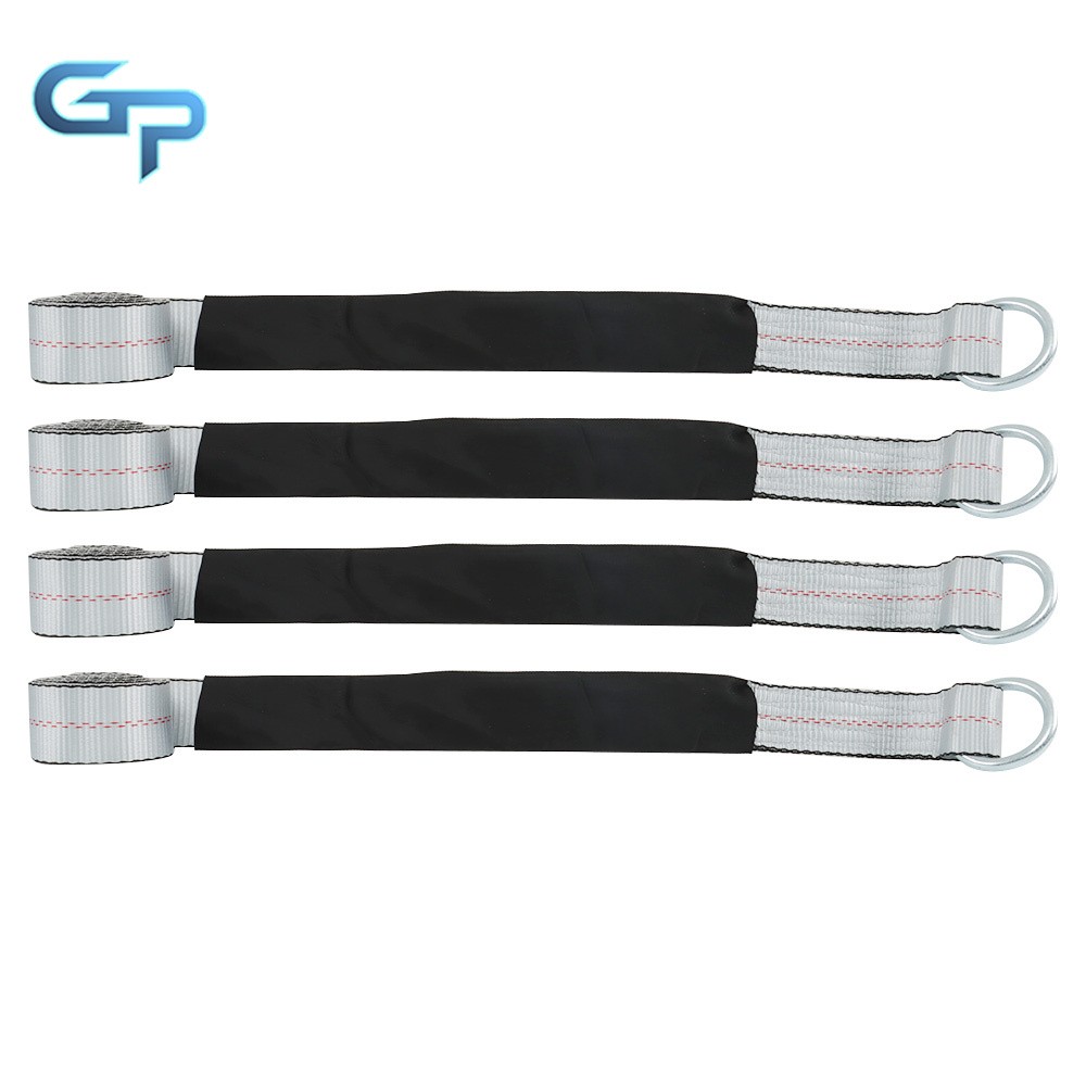 Car Rim Tie Down Set - 2" x 144", 4 Straps - Silver Series - 3300 lbs SWL