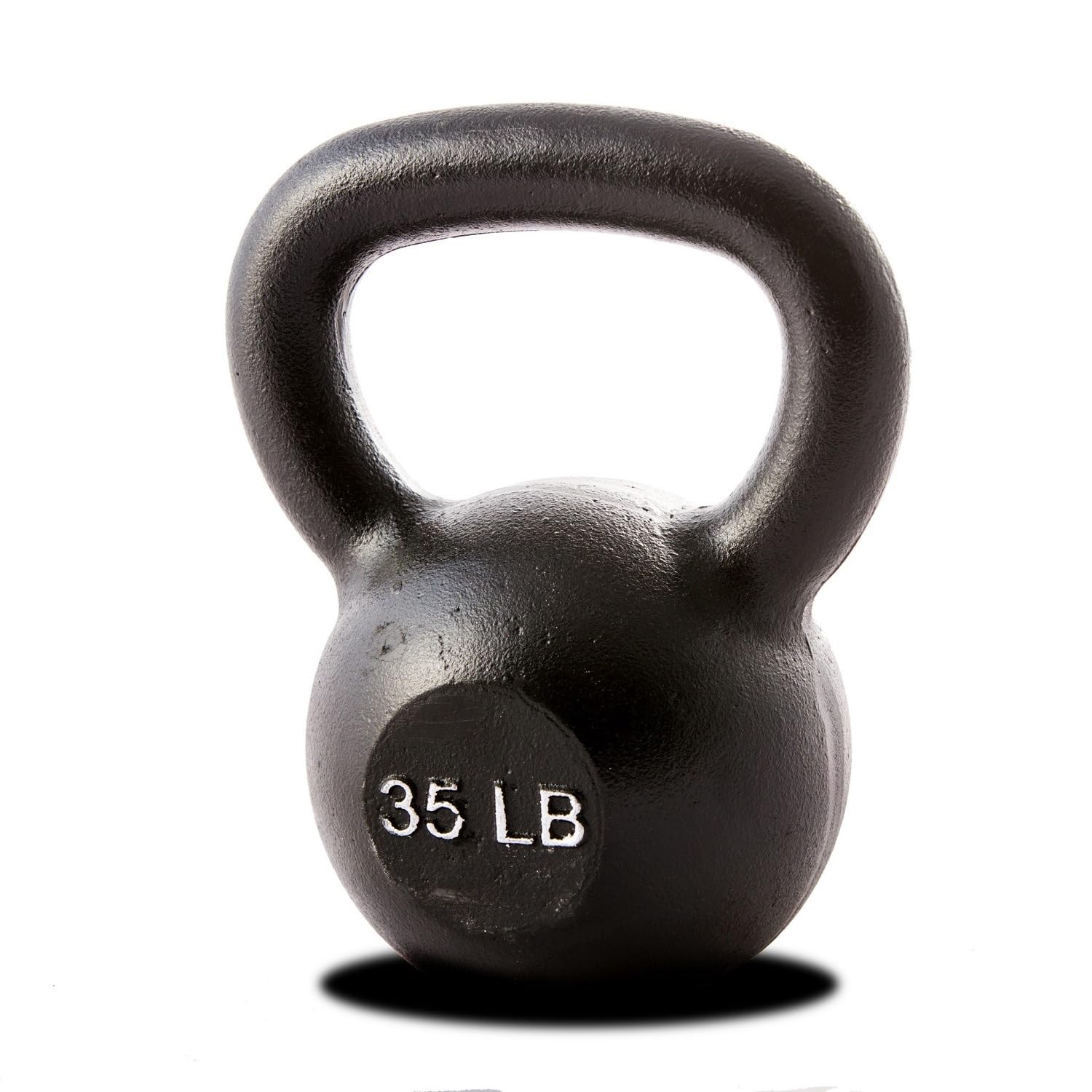 York Barbell Kettlebell Weights – 35 LB Cast Iron Kettlebells with Matte Black