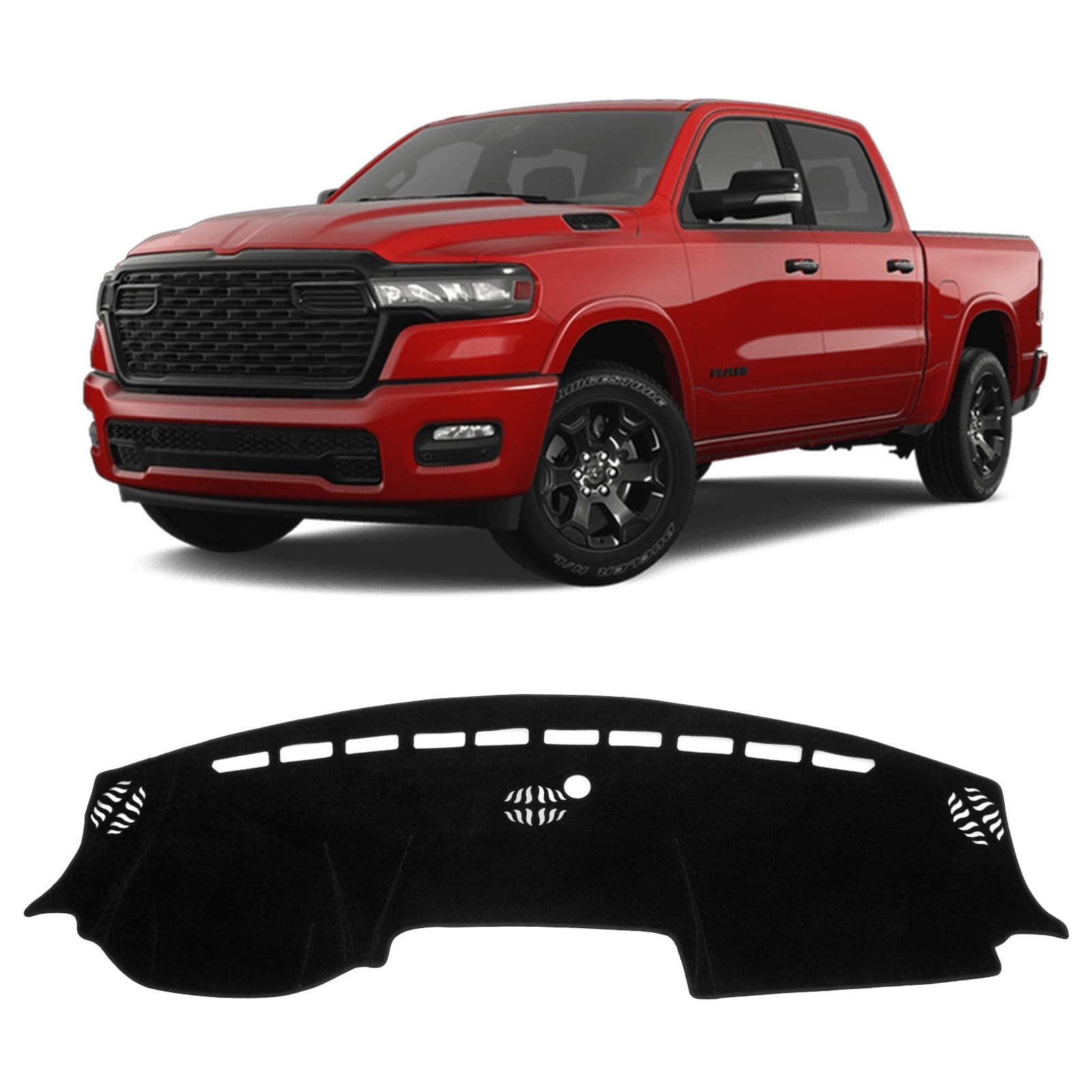 Sunsdrew Dash Cover 2019-2026 Dodge Ram 1500 2500 3500 Dashboard Cover Mat fo...