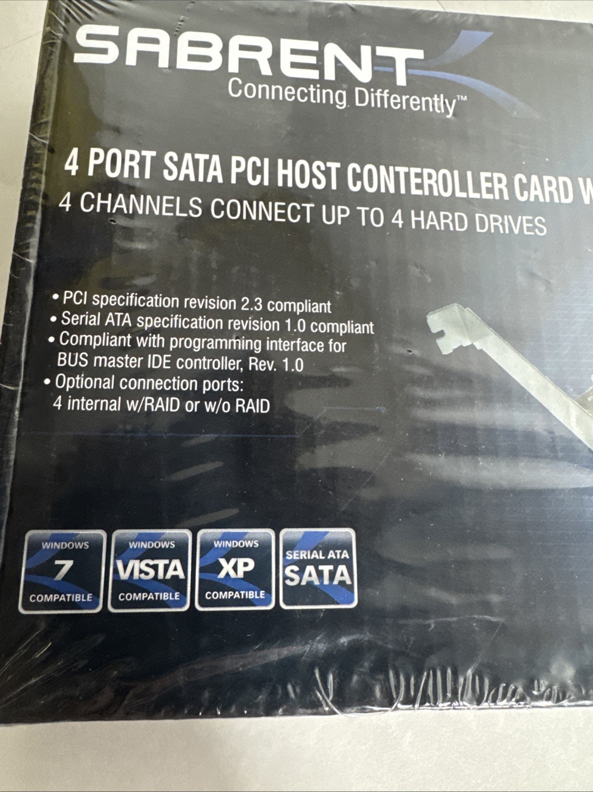 Sabrent 4 port sata pci host controller card with raid function new
