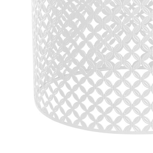 3pcs White Metal Frame Accent Table Modern Iron End Table Outdoor Side Table US