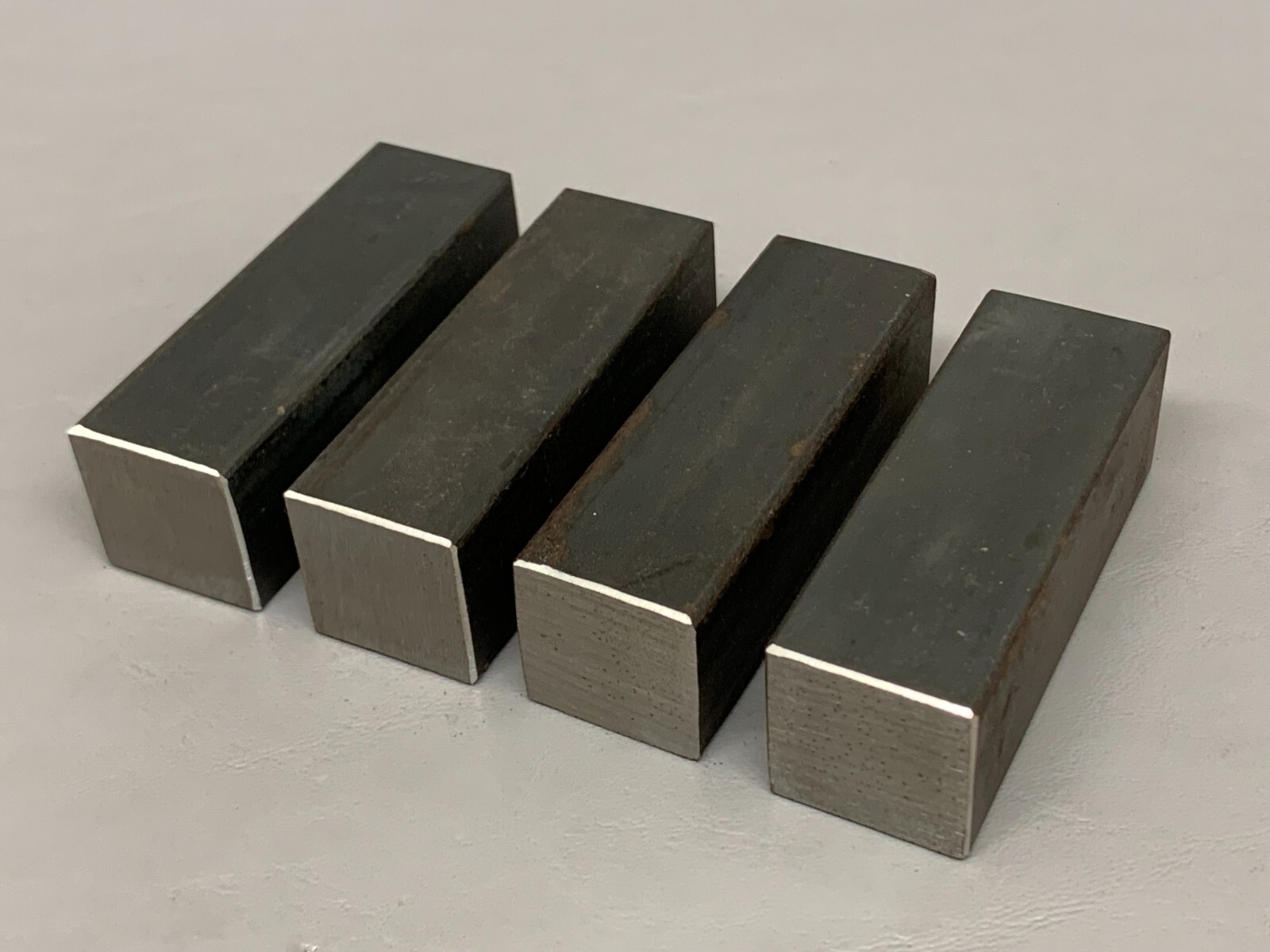 Lot of 4 - 1” x 3” Blacksmith Hardy Shanks or Posts A36 Steel Mill Finish