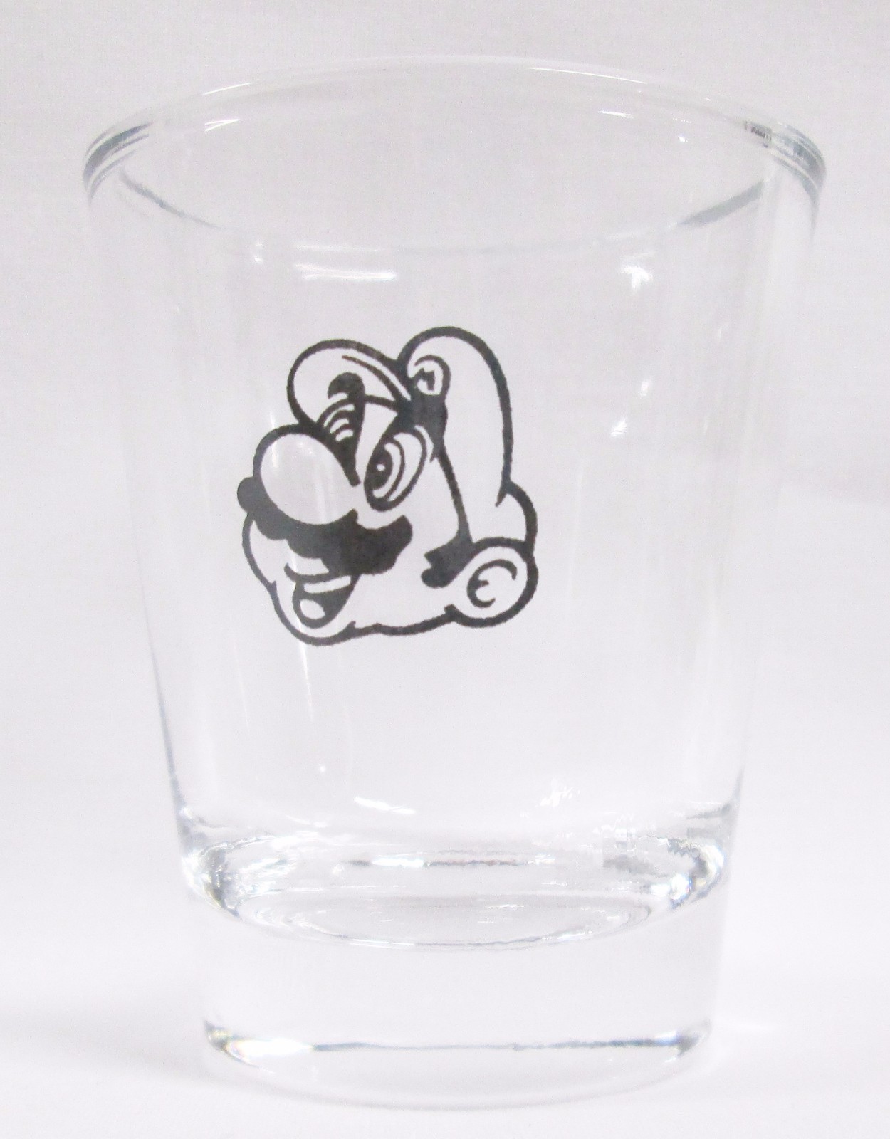 Mario Image on Clear Shot Glass