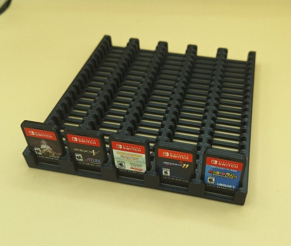 Switch / Switch 2 Game Cartridge Storage Tray in 50 or 100 Slots, 3D Printed