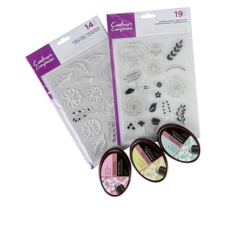 Crafters Companion 3 Inks and 2 Stamps NEW