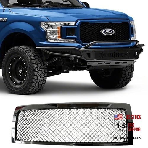 Grille Grills Front Hood Bumper-Gloss Black Grille Cover for F150 2009 10 11