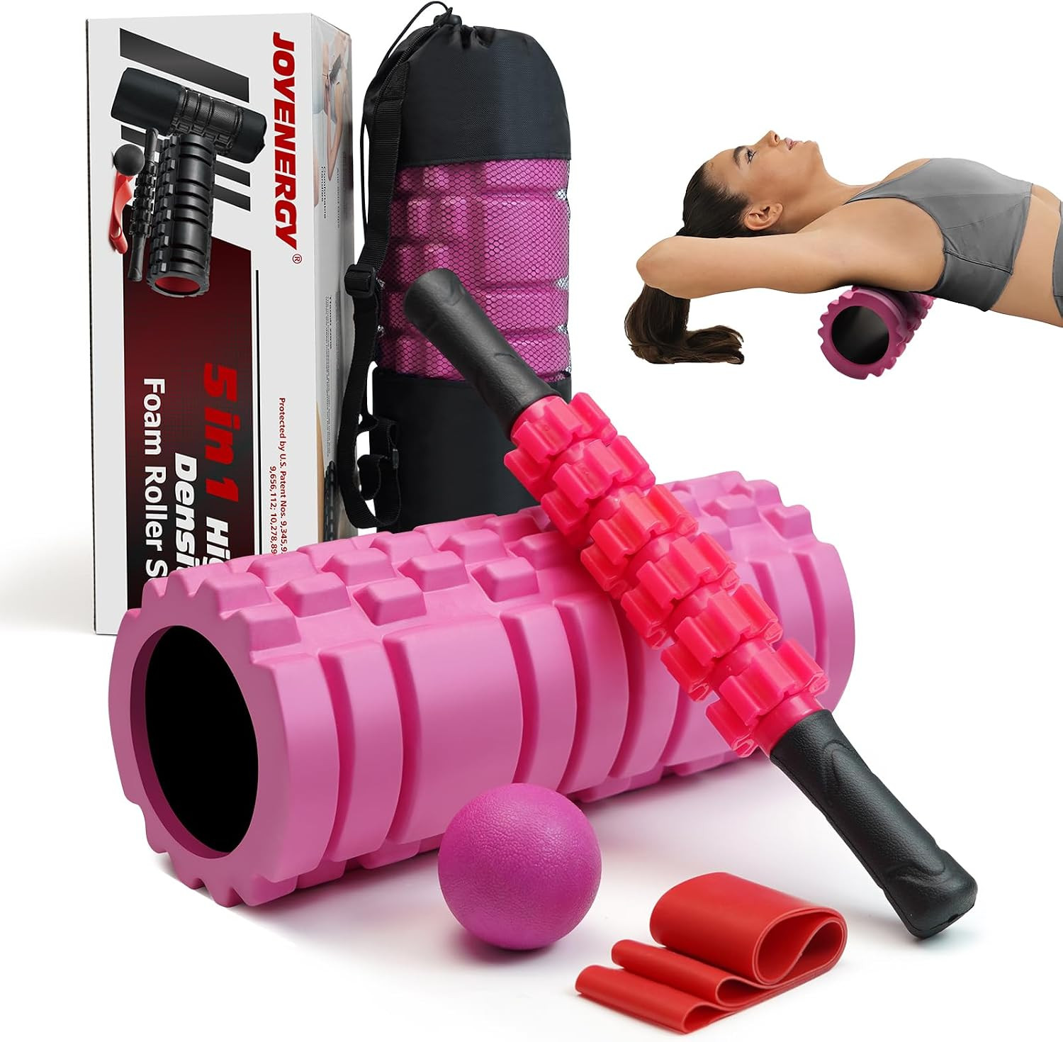 5 in 1 Foam Roller Set High Density Patented Foam Roller for Exercise | Foam Rol