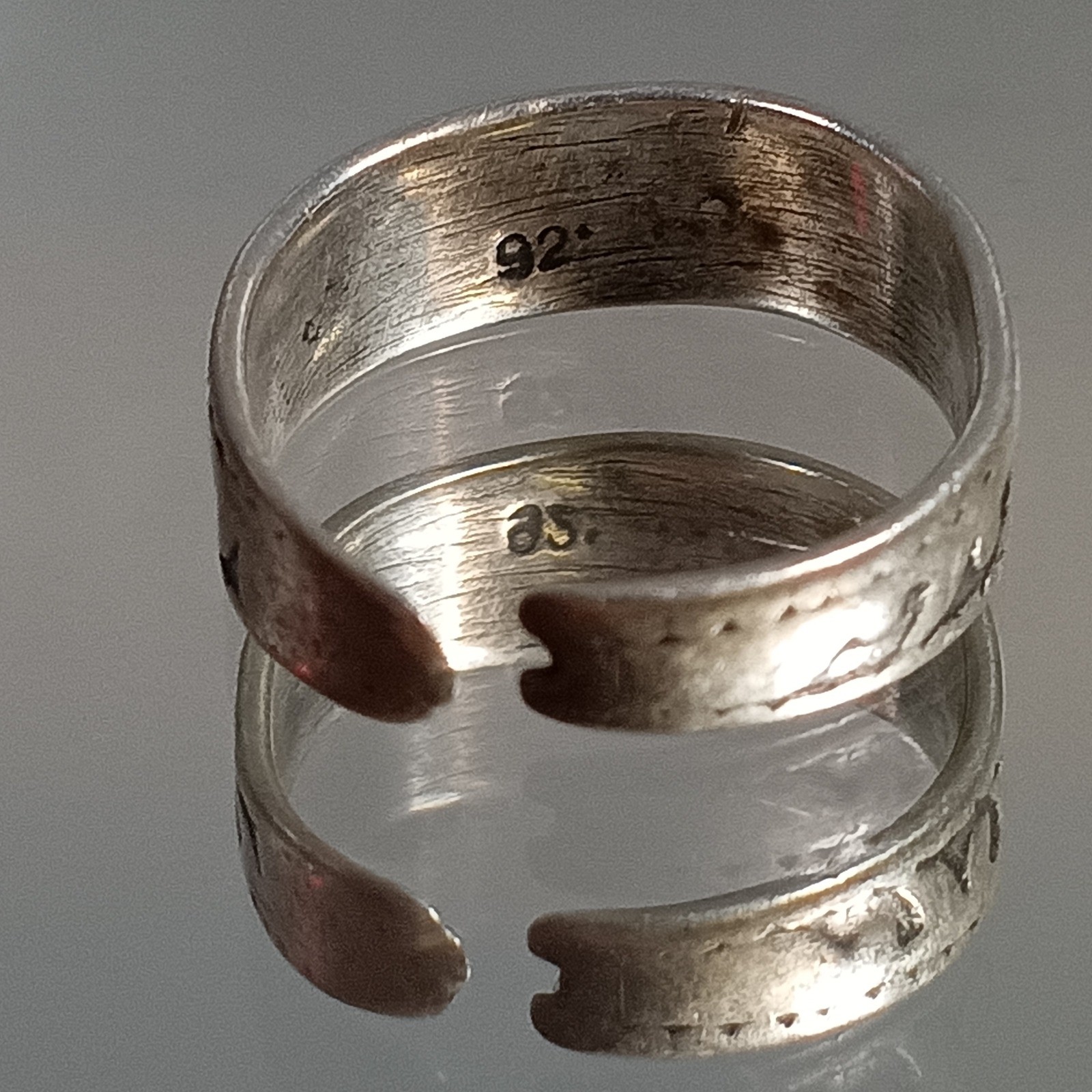 Adjustable Sterling Silver Toe Ring Wave Design Stamped 925