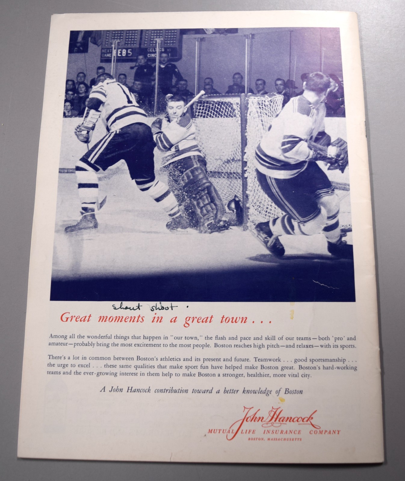 Boston Bruins Vs Toronto Maple Leafs March 6th 1960 Official Game Program Bower