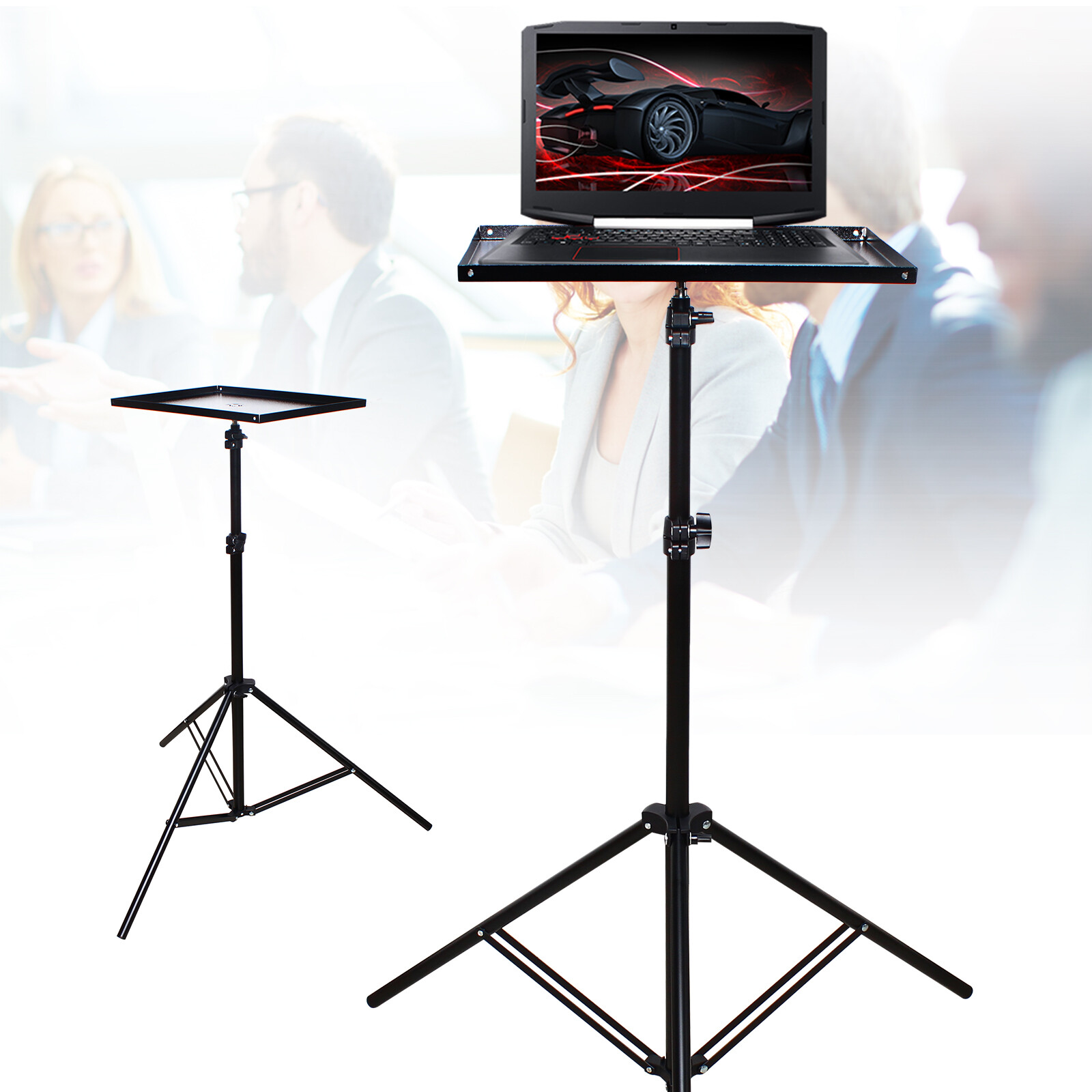Laptop Projector Tripod Stand Adjustable Tall 27" to 74" DJ Equipment Holder US