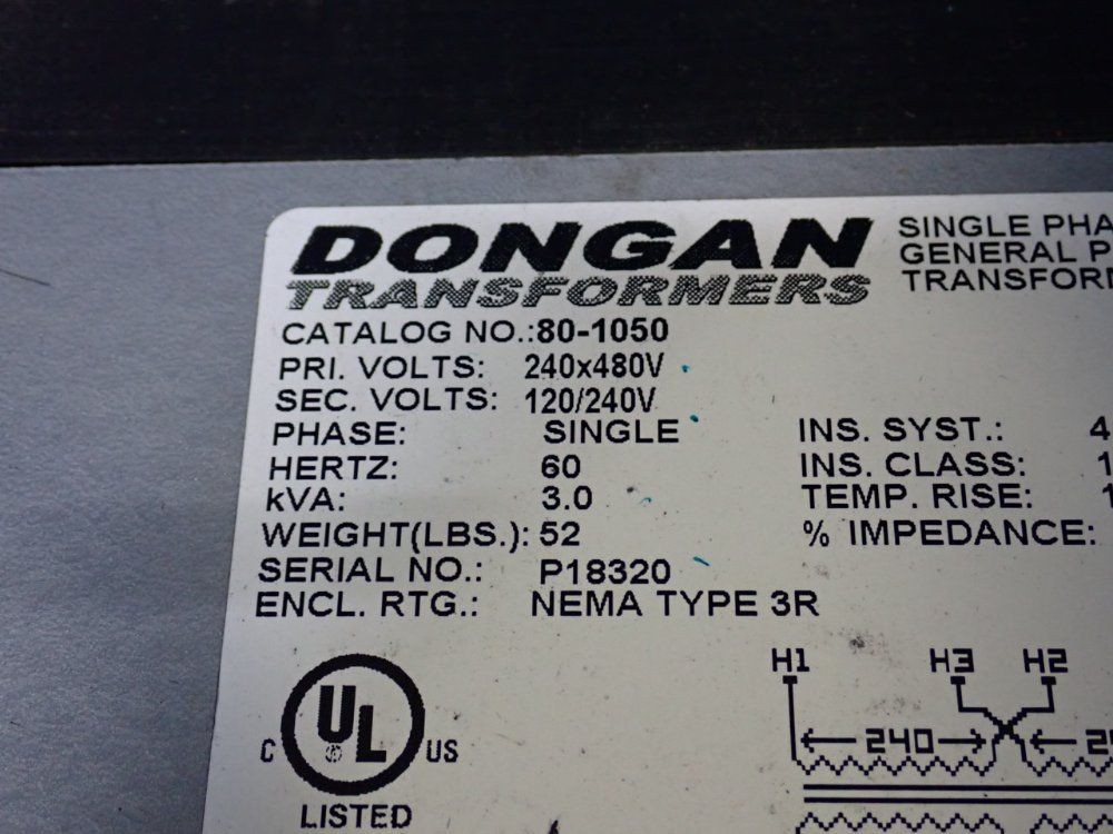 DONGAN TRANSFORMER 80-1050
