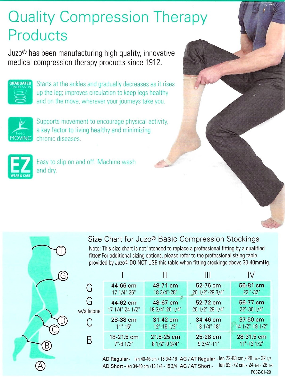 JUZO Basic Beige Compression Stockings: Model 4411, Type AT, Size I (NEW)
