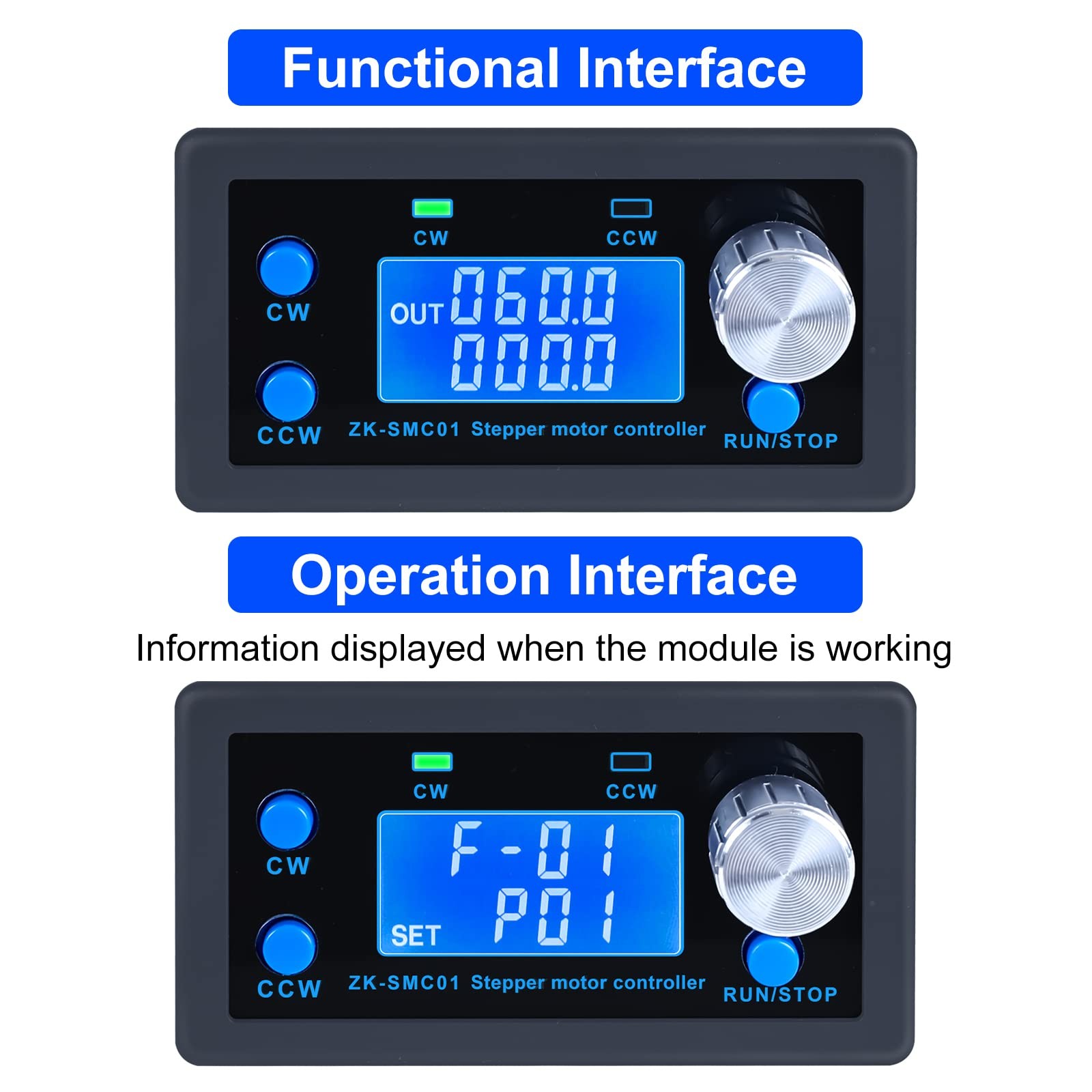 CNC Stepper Motor Controller DC 530V Fits NEMA 17/23 Microstep LCD Display