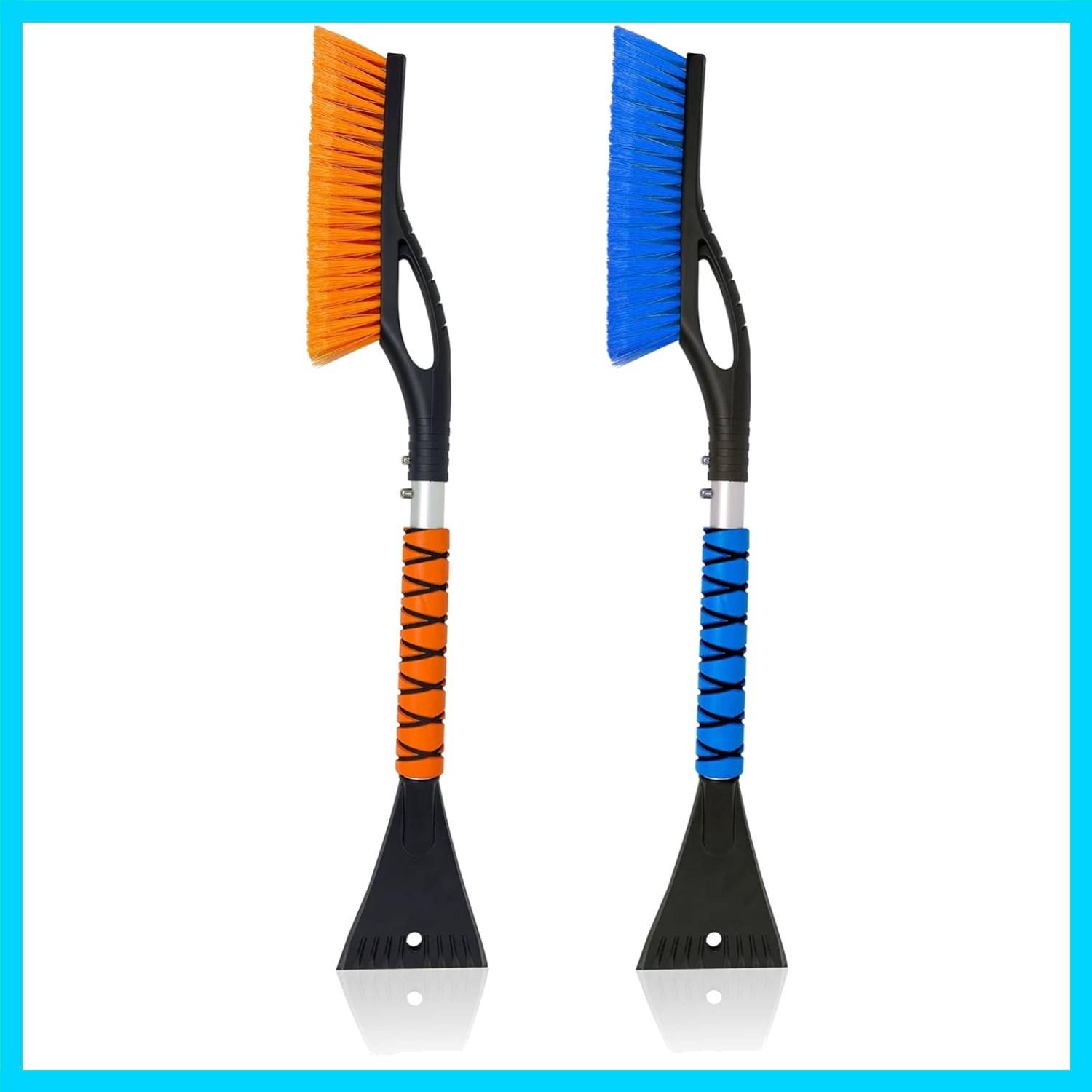 27" Car Snow Brush and Ice s for Car Windshield 2 Pack | Scratch Free Bristle...