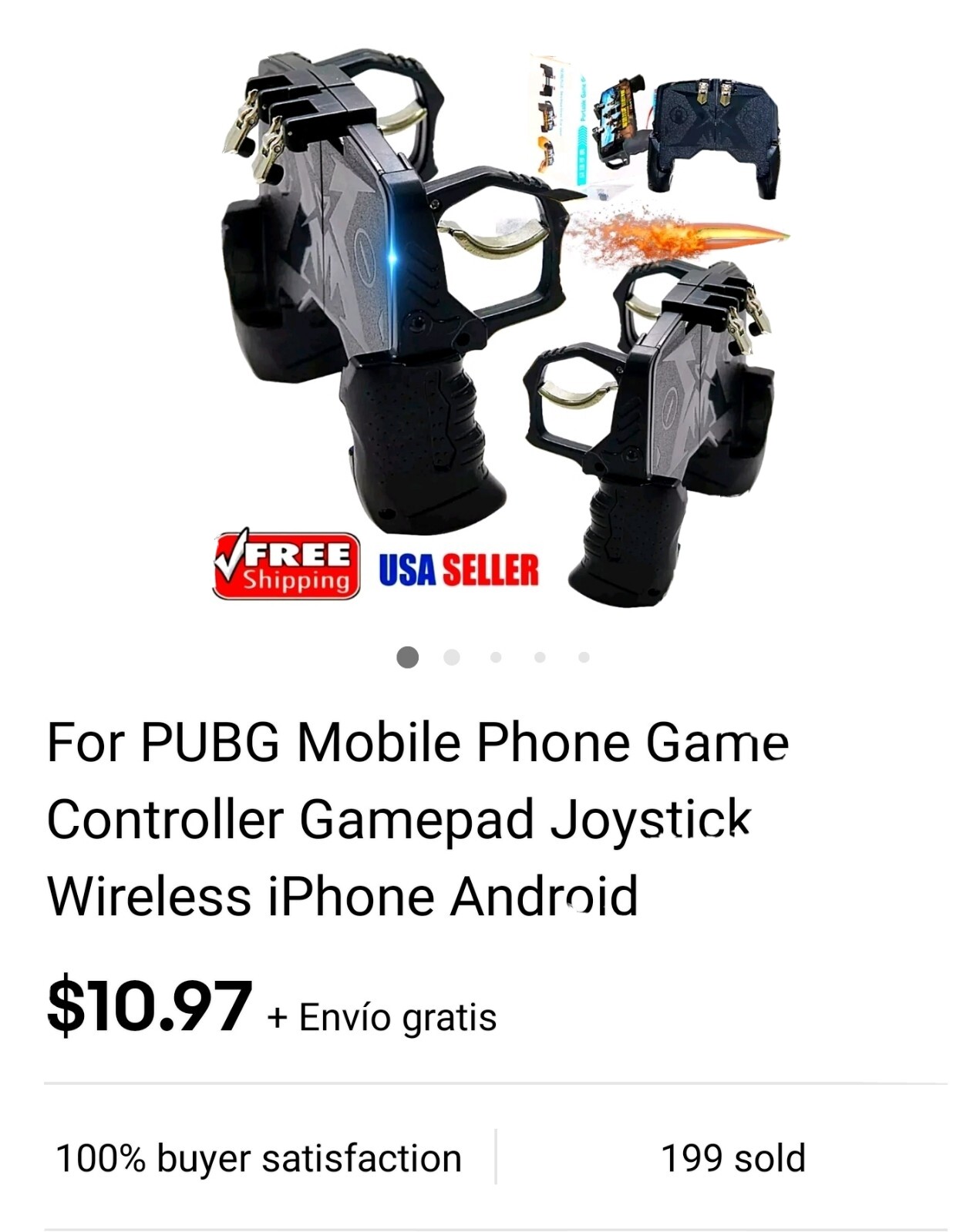 For PUBG Mobile Phone Game Controller Gamepad Joystick Wireless Universal Cell