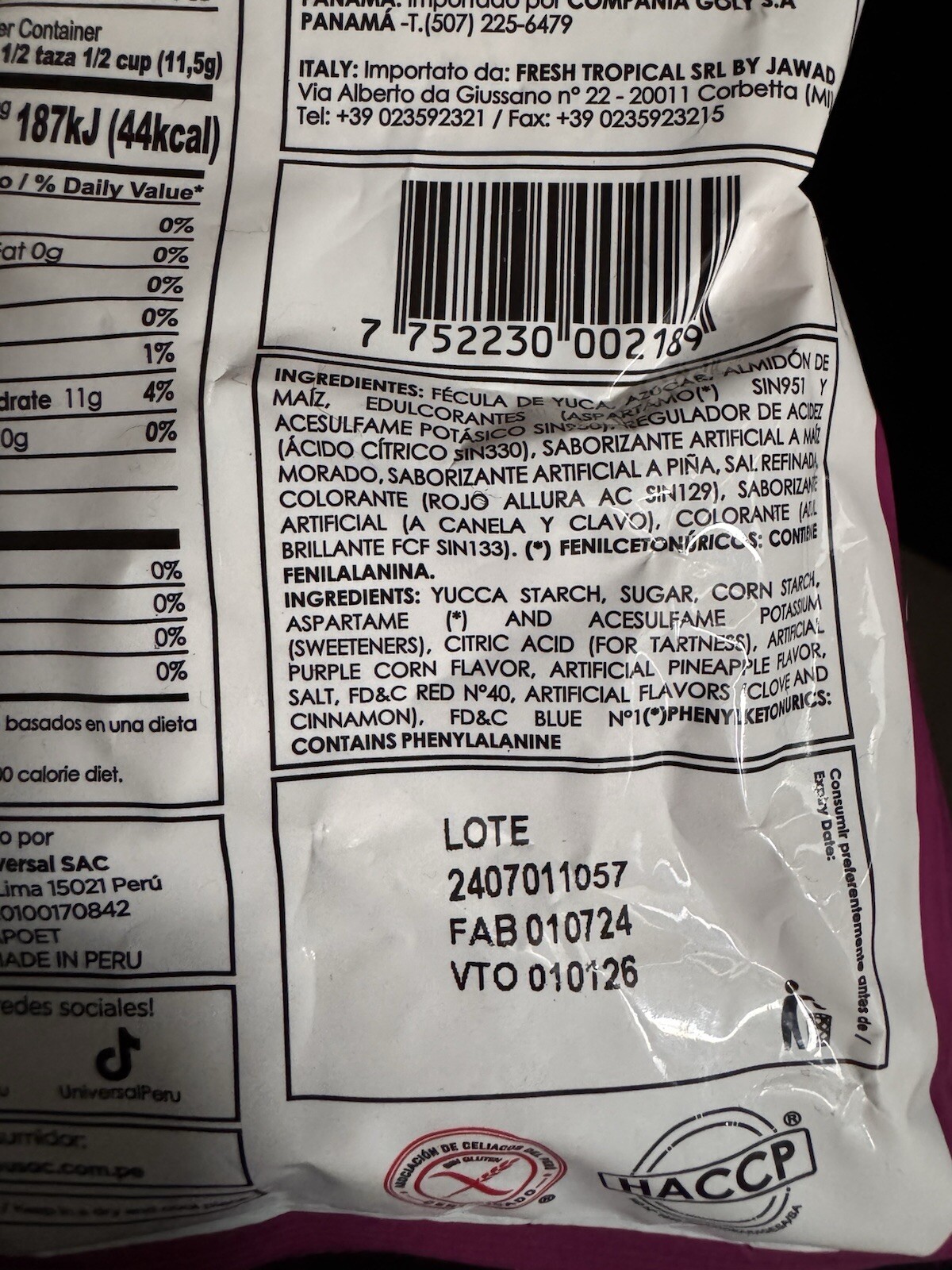 Mazamorra Morada Universal 1.5L