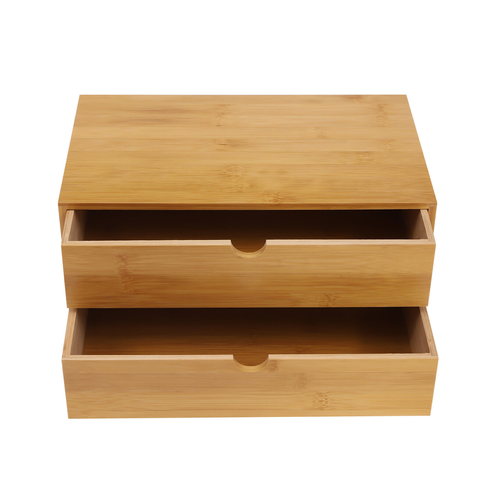 New Small Bamboo Desktop Organizer Storage Box with 2/3/4 Drawers, Simple Design