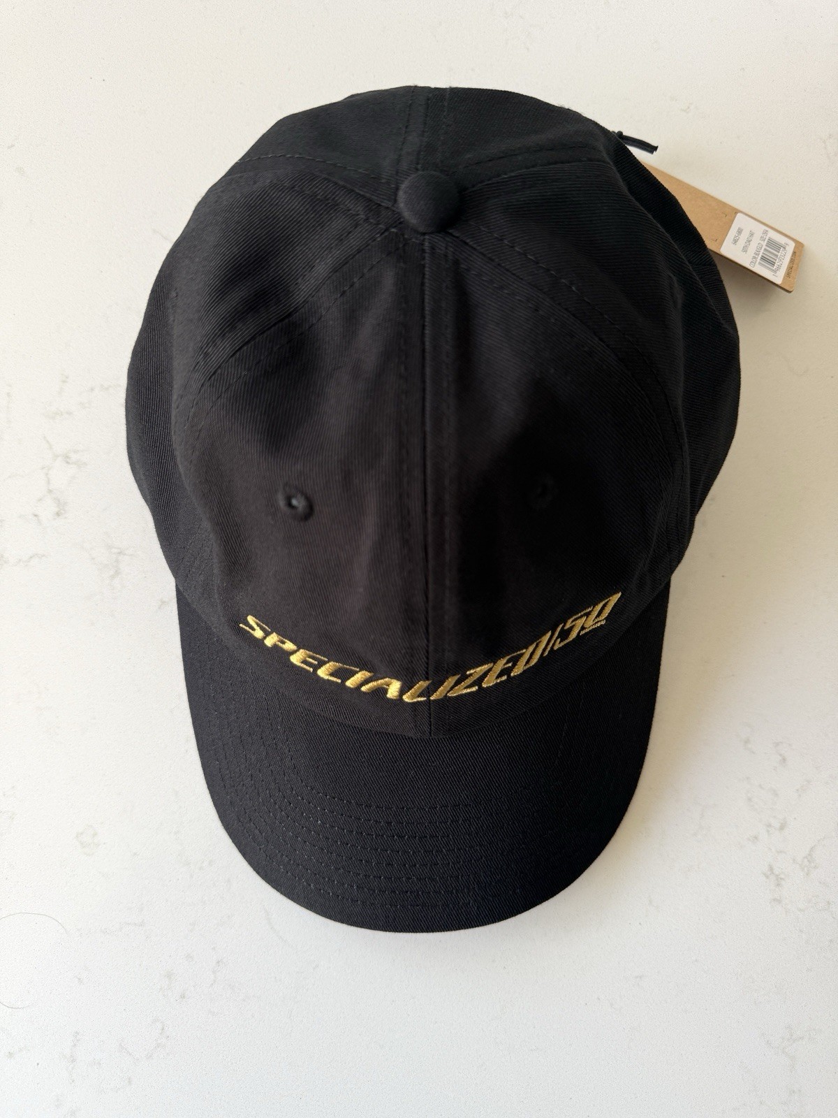 NWT Specialized 50th Anniversary Dad Hat - Black / Gold - Adjustable Strap OSFA