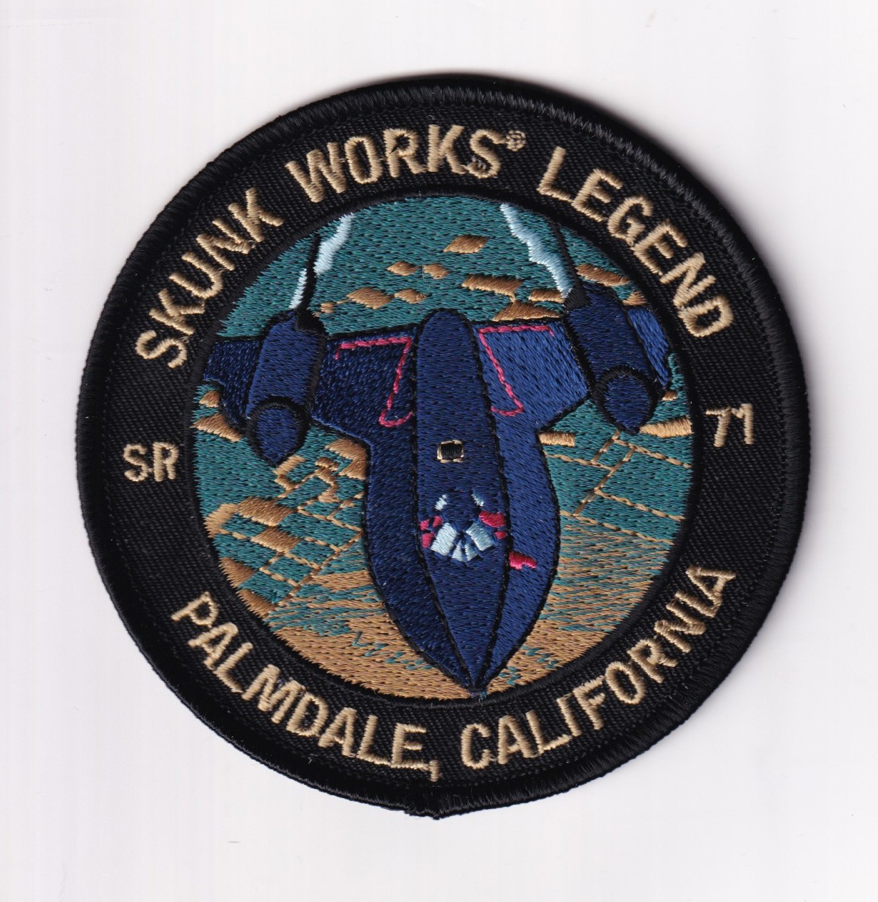 Lockheed Martin SR-71 Palmdale, 3.5 in Embroidered Patch - Hook and Loop