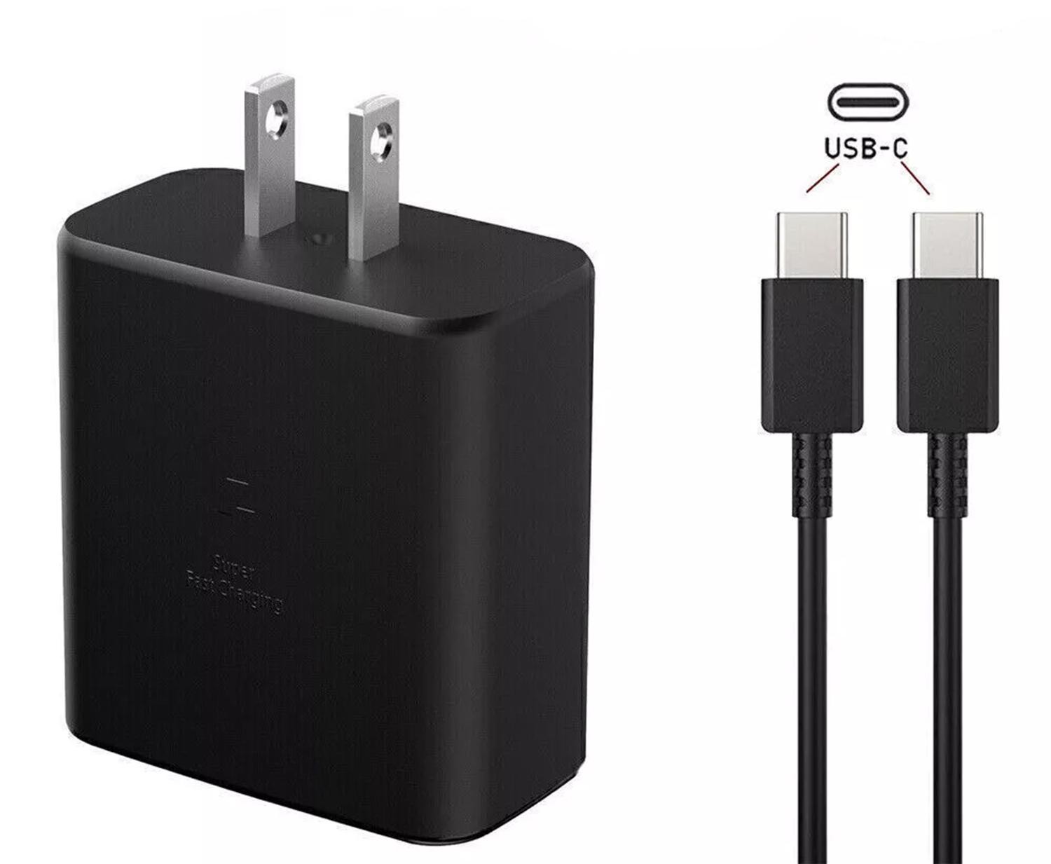 Universal 45W Super Fast Wall Charger 6FT USB-C Cable for Samsung S23 S22 S21