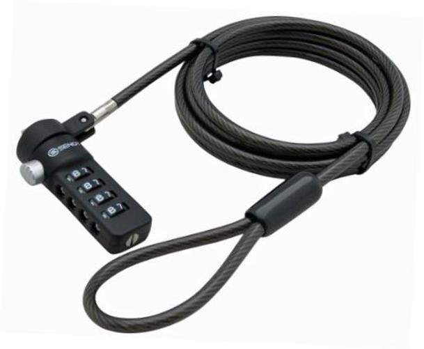 Black Notebook/Laptop Combination Lock Security Cable