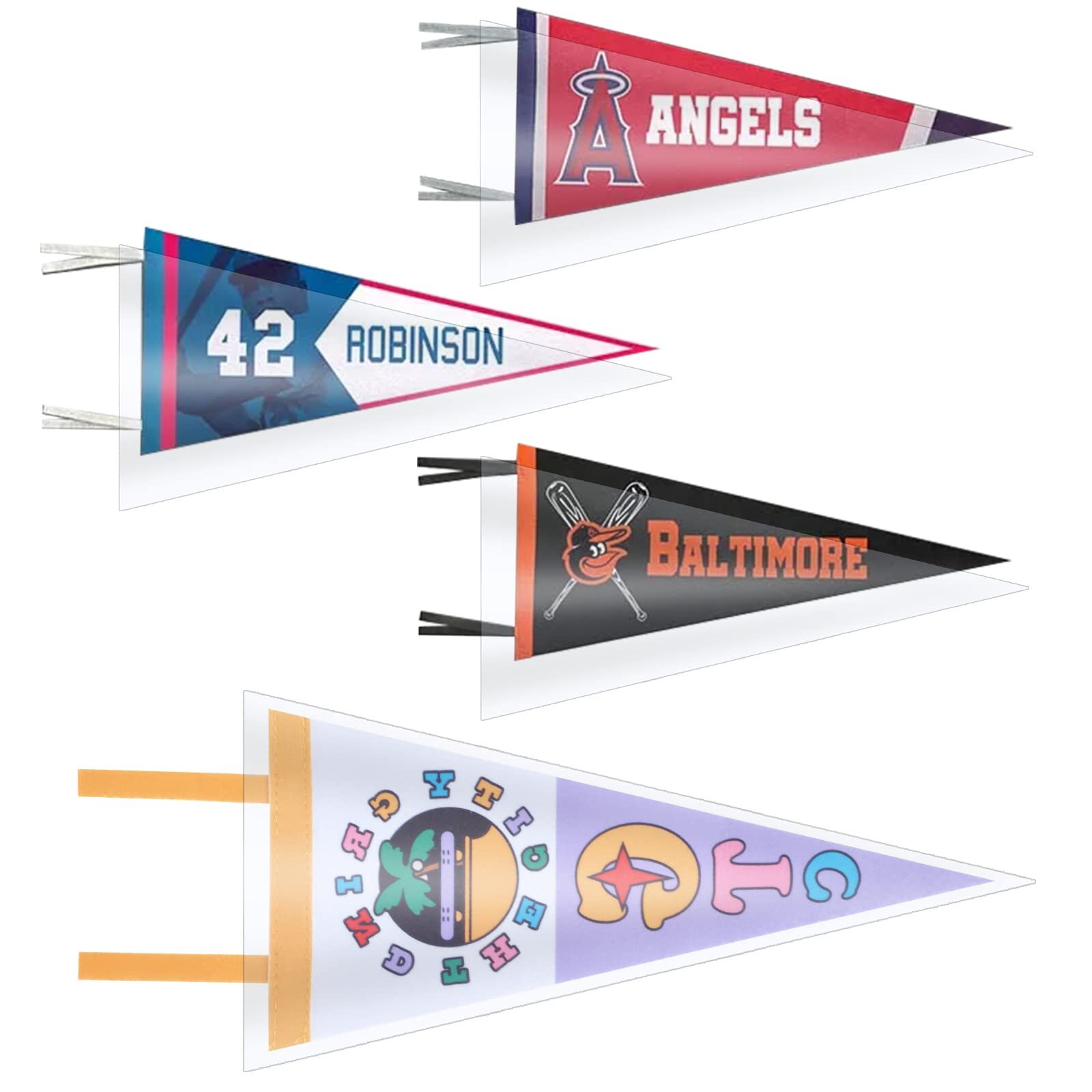 10 pieces Soft Pennant Sleeve Bag Pennant Holder Pennant Sleeve Protector Pen