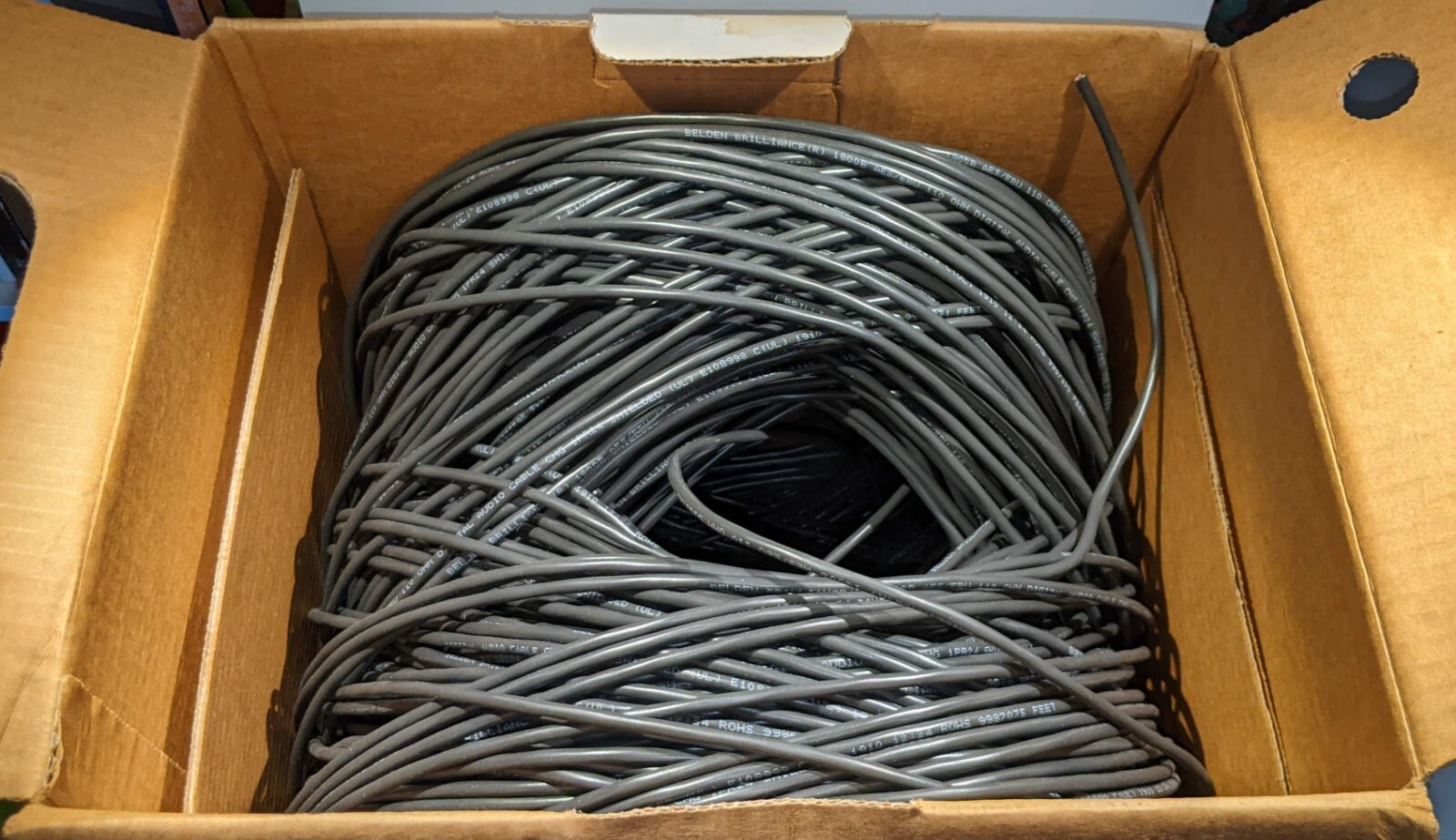 Belden 1800B Audio Cable for Digital AES/EBU & Analog - 50 ft raw cable - NEW
