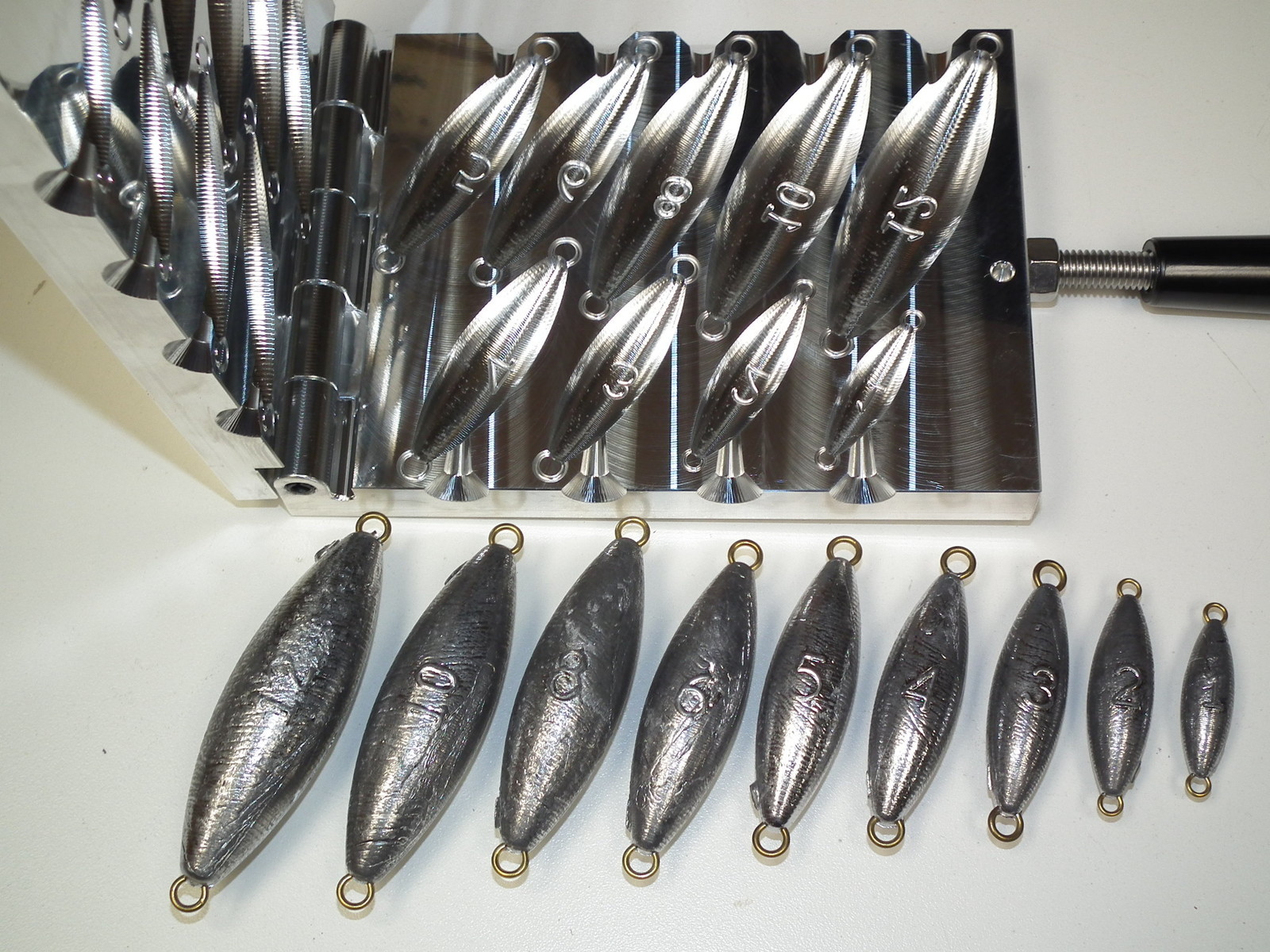 Saltwater Trolling Sinker mold 1,2,3,4,5,6,8,10,12oz CNC Aluminum Trol