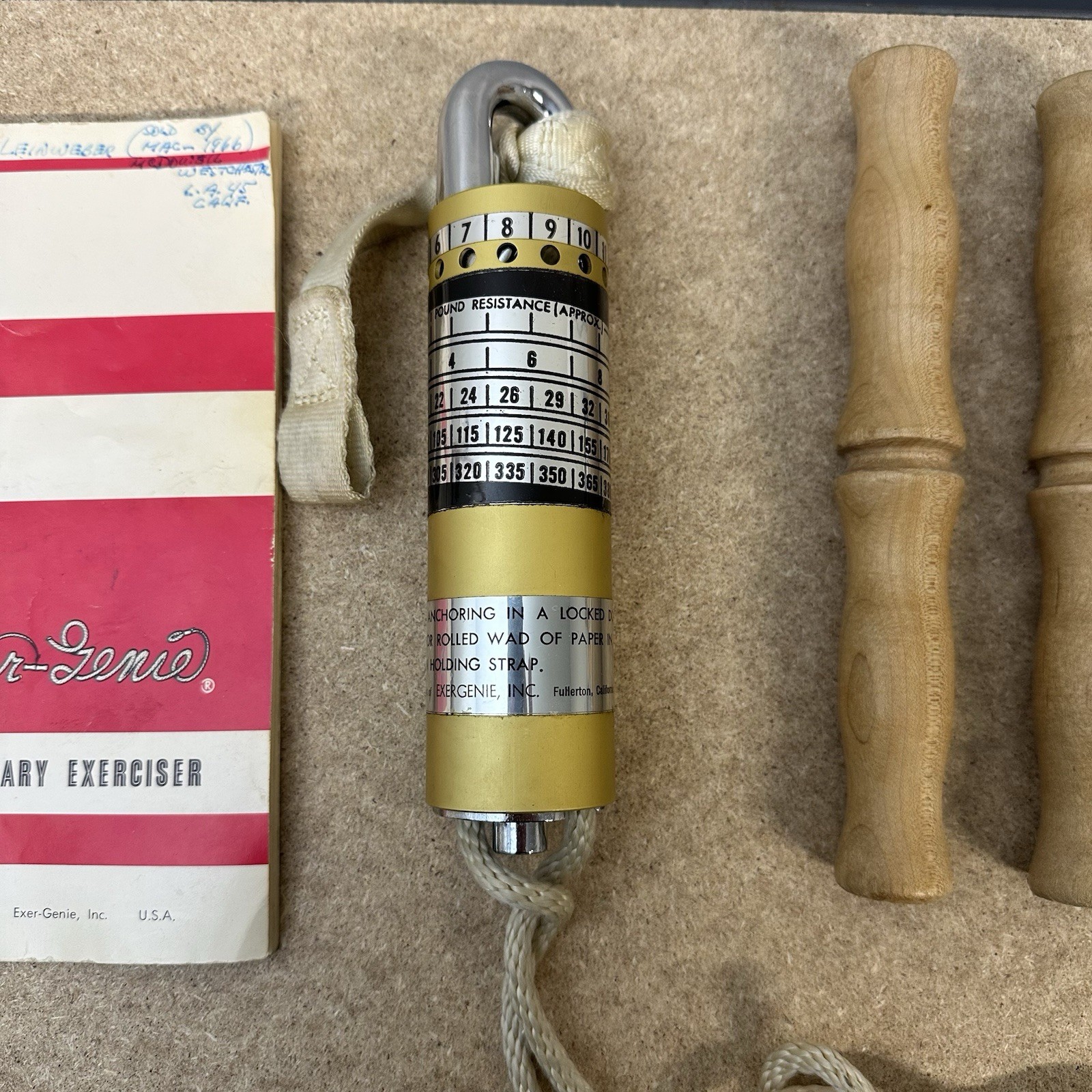 Vtg Exer-Genie Revolutionary Exerciser System W/ Carry Pouch Instructions