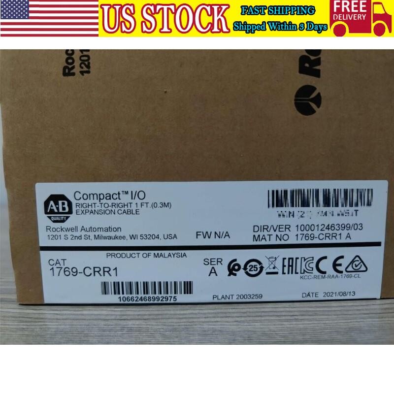 NEW AB 1769-CRR1 CompactLogix Right-To-Right Cable Surplus SEALED US Free Tax