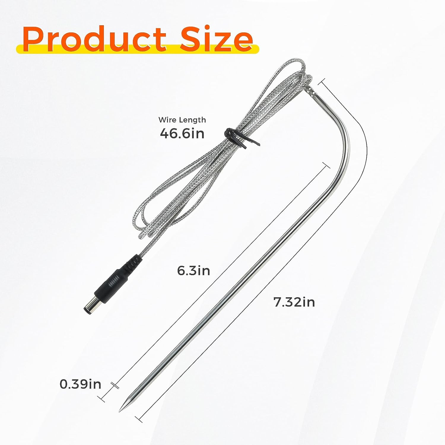2 Pack Temperature Meat Probe Replacement for Rec Tec, Recteq | Fit for Wood
