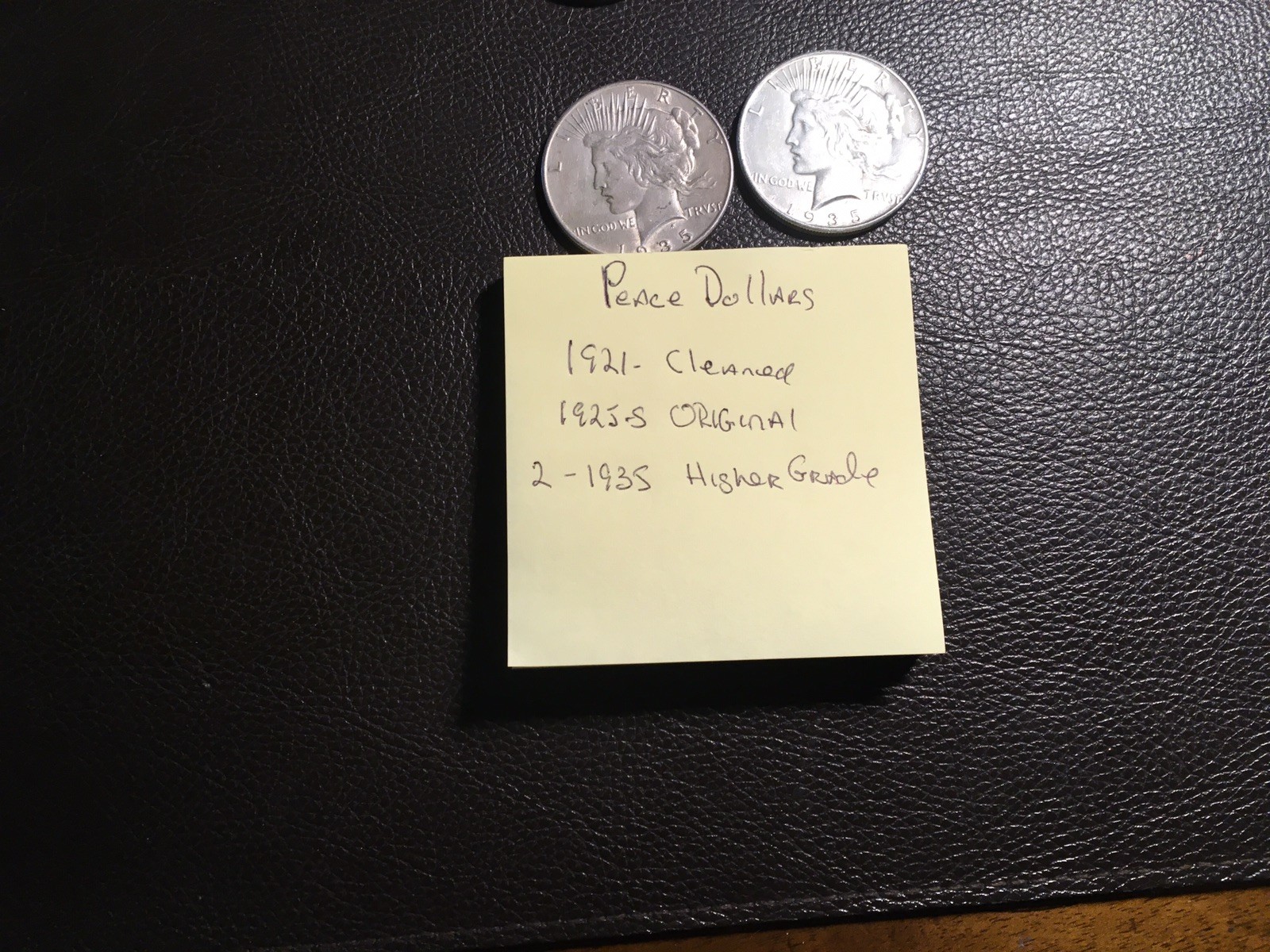 4 Peace Dollars Including 1921 See Photos