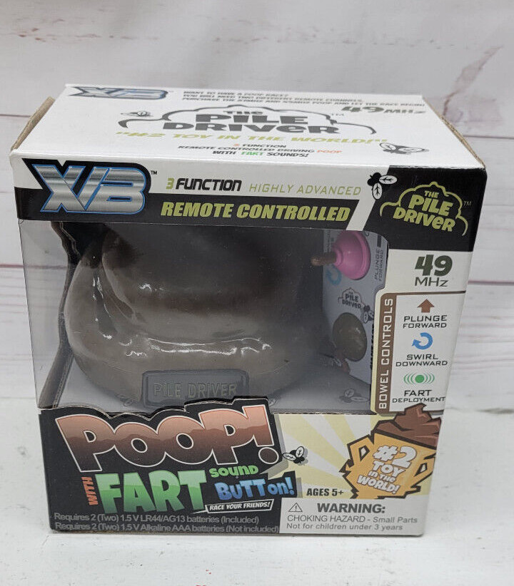 The Pile Driver Poop Remote Control Toy with FART SOUND Button New 49 MHZ T1
