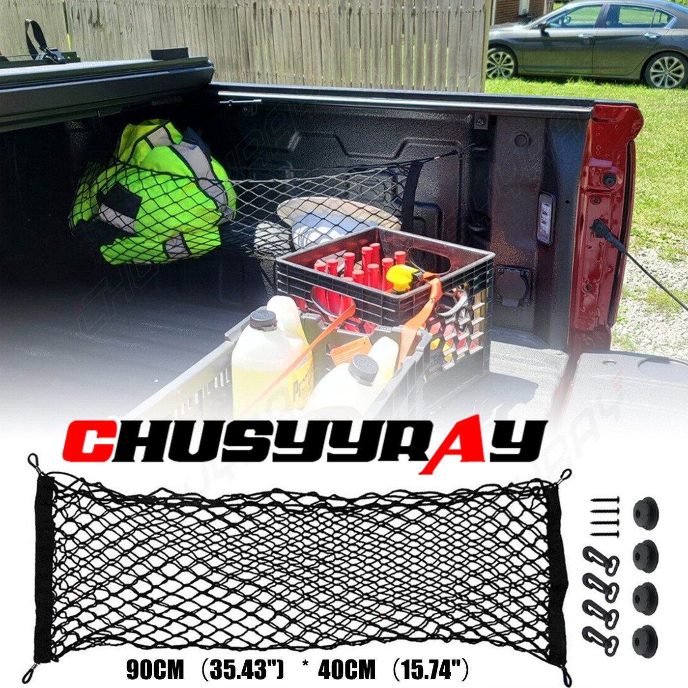 Rear Trunk Envelope Style Mesh Cargo Net For CHEVY EQUINOX GMC TERRAIN 2018-2025