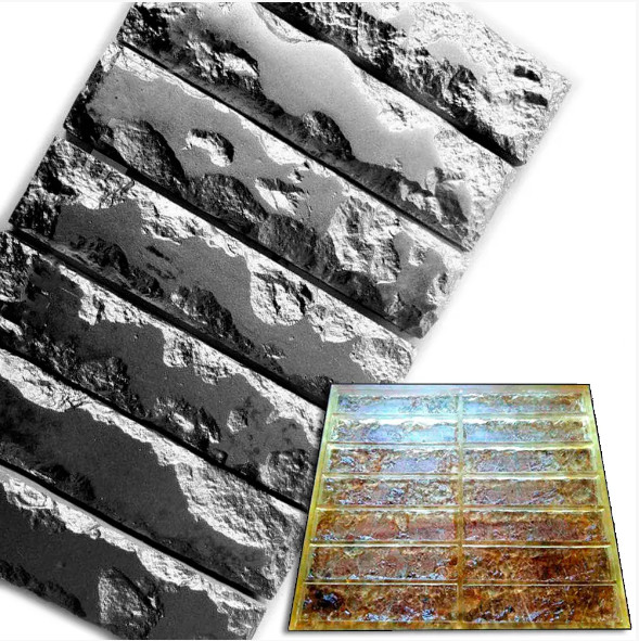 Polyurethane stamp Izmir brick 3D Plaster or Concrete Interior and Exterior