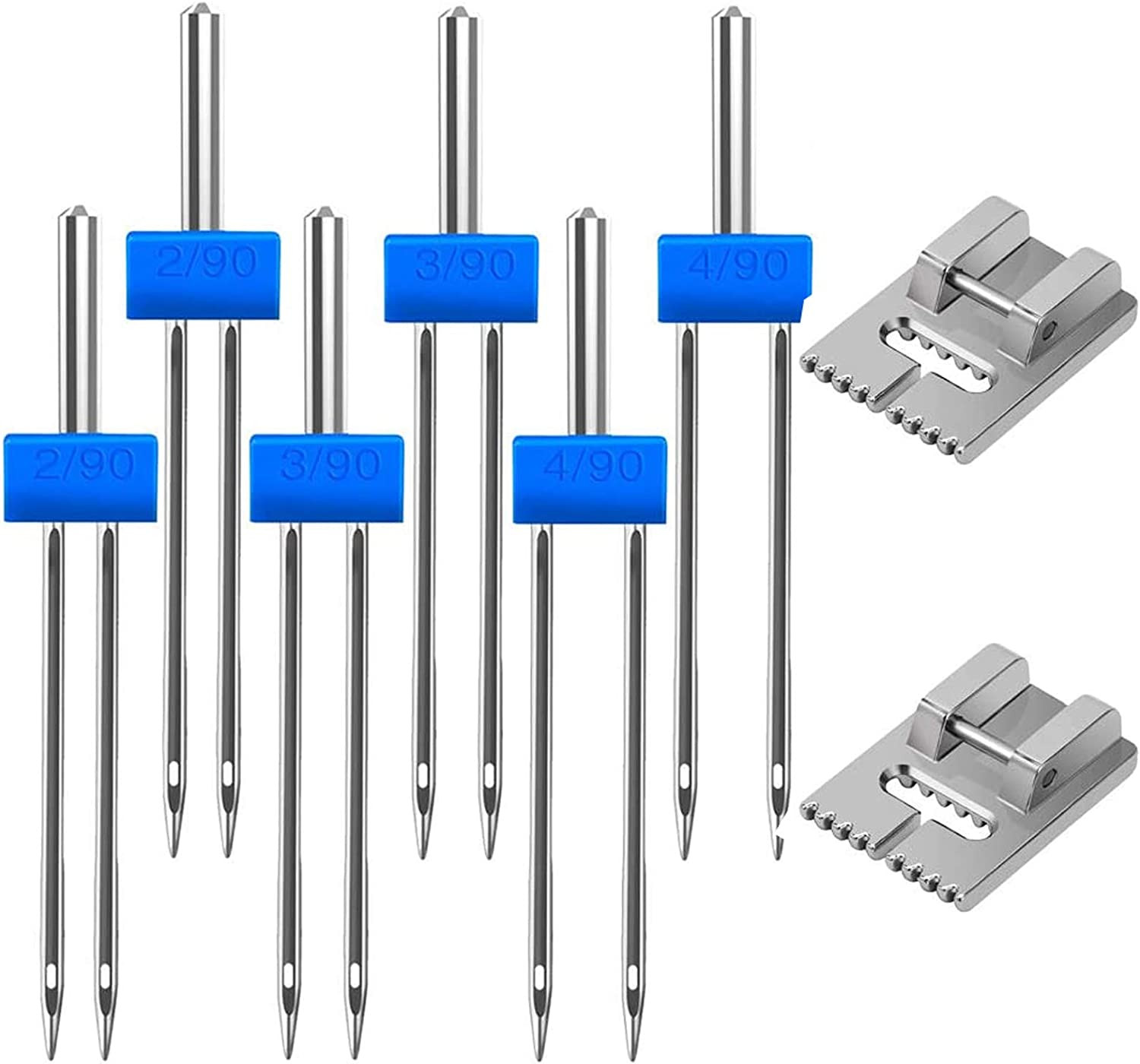 Twin Needle Double Needle Stretch Needles Stainless Steel Sewing Machine 6 Pack