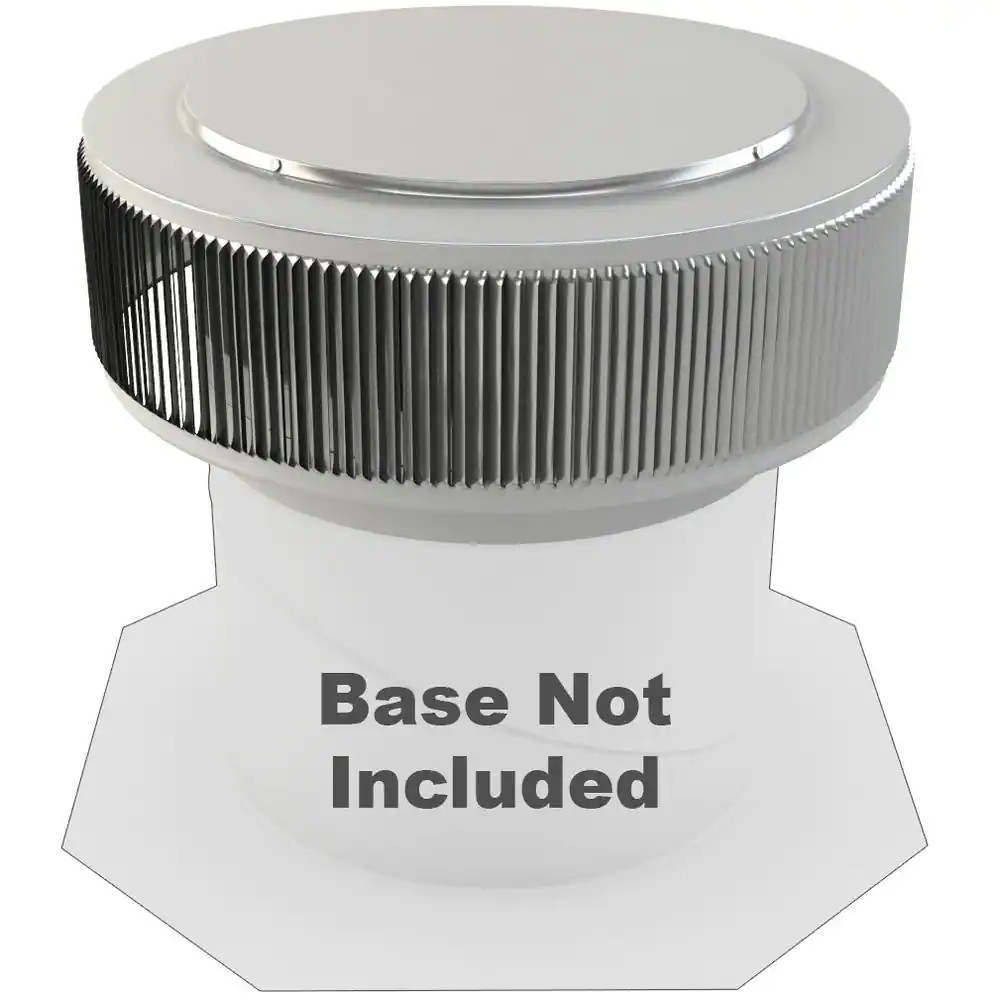 Aura Vent 113-NFA 12 In. Mill Finish Aluminum Roof Turbine Replacement Vent with