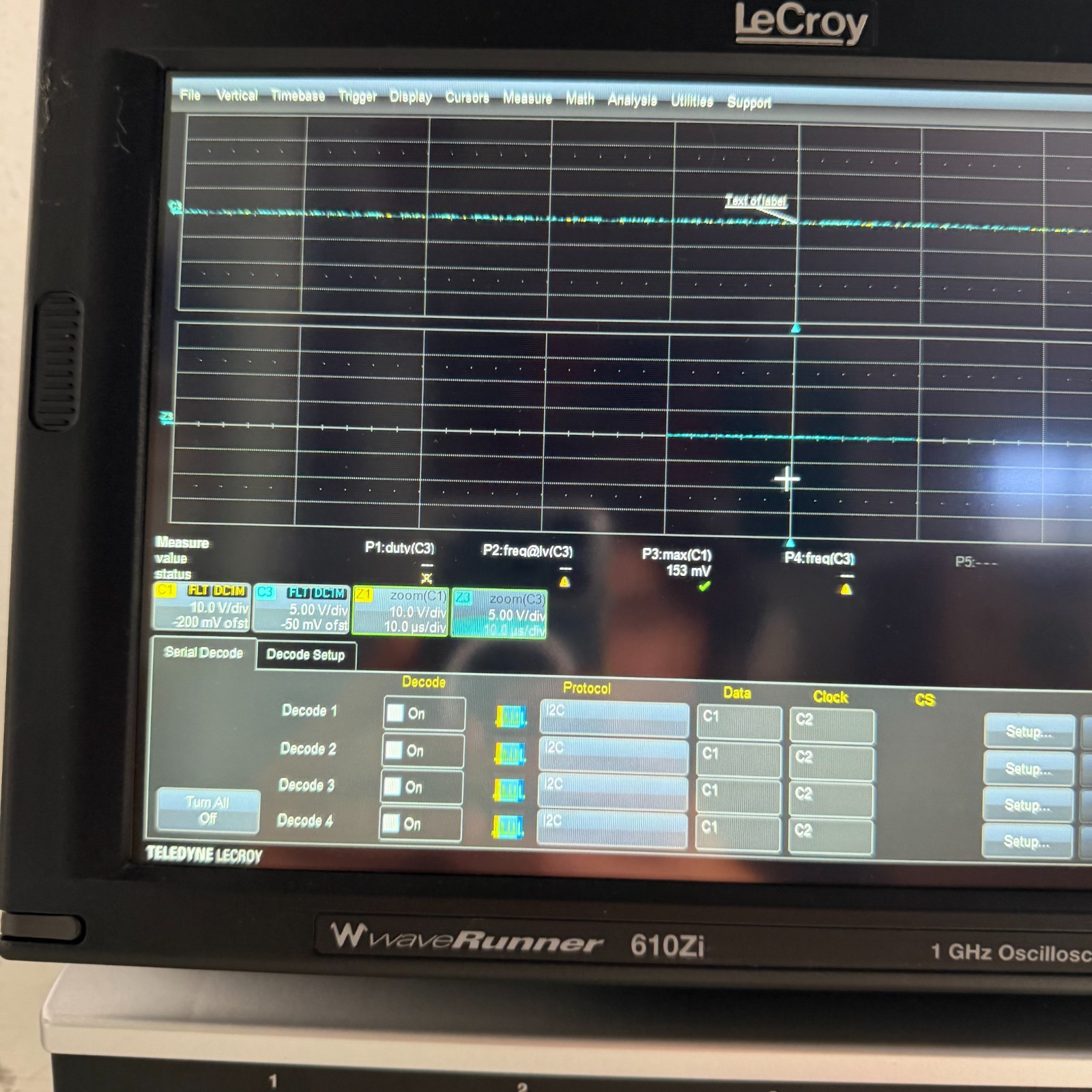 LeCroy WaveRunner 610Zi 12.1" WideScreen Touch Screen Digital Oscilloscope