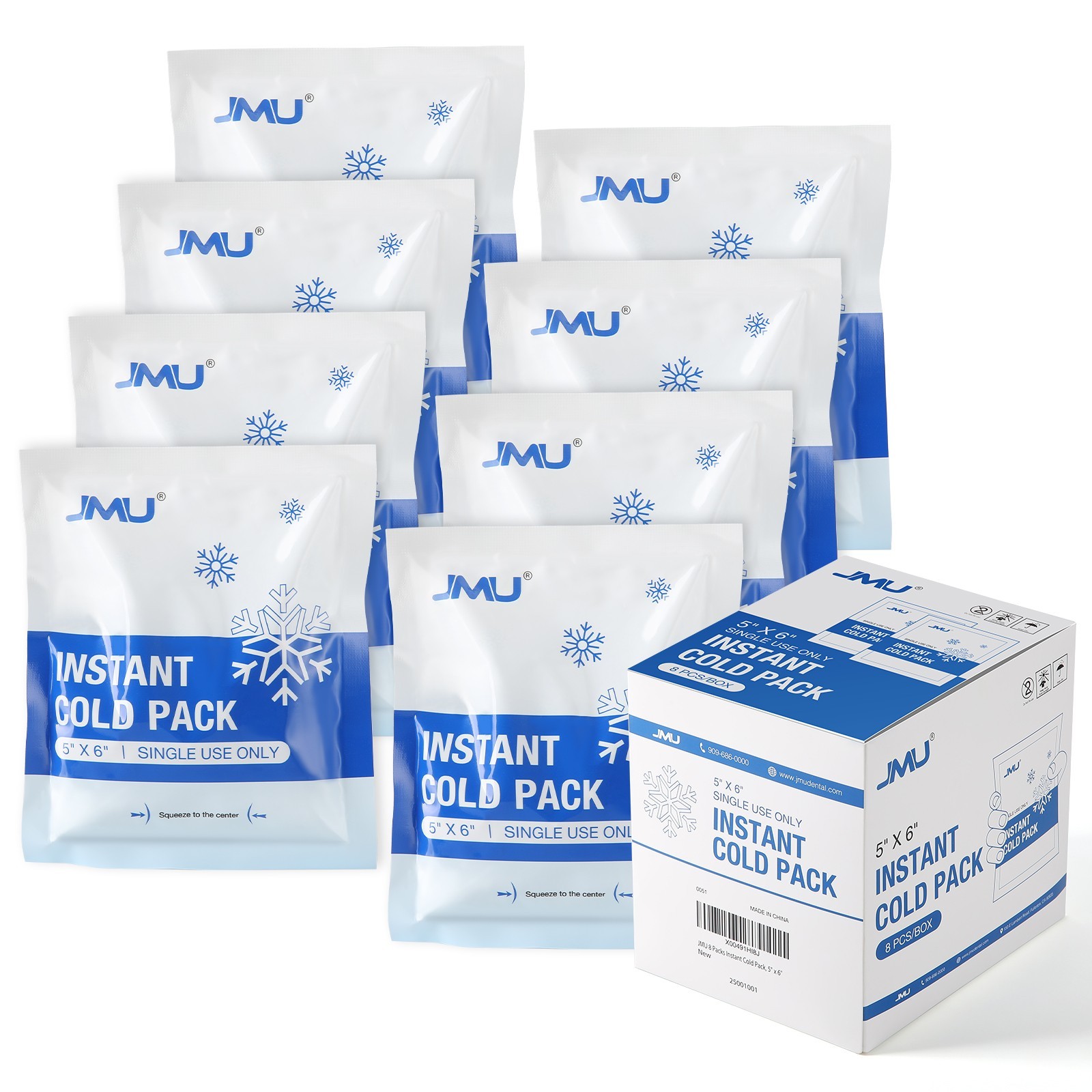 80Pcs 5" x 6" JMU Dental Disposable Cold Packs